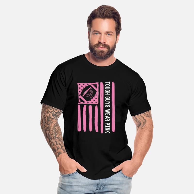 Tough Guys Wear Pink Breast Cancer Football Lover