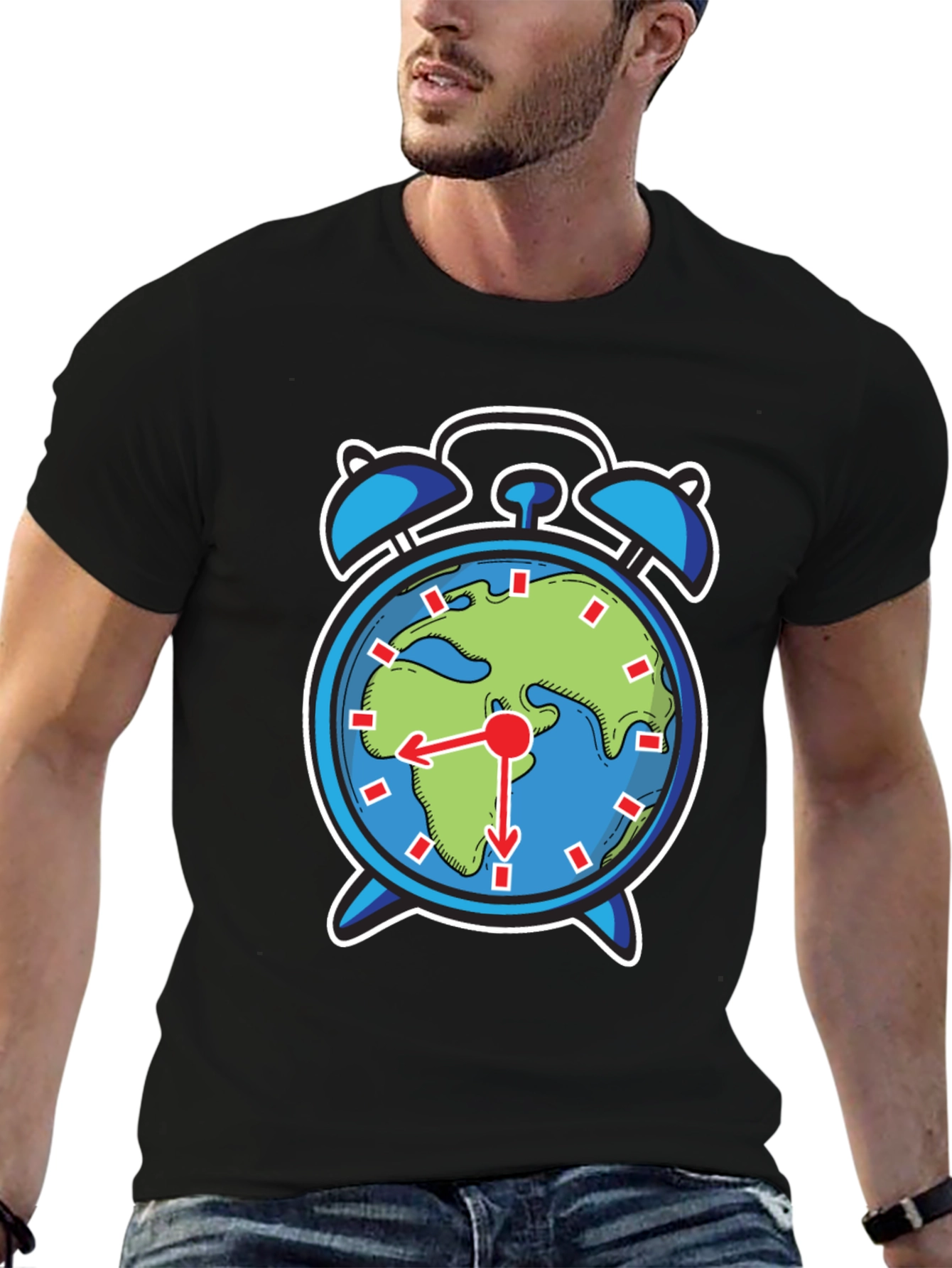 Earth Alarm Clock Graphic Tee - Time to Act!