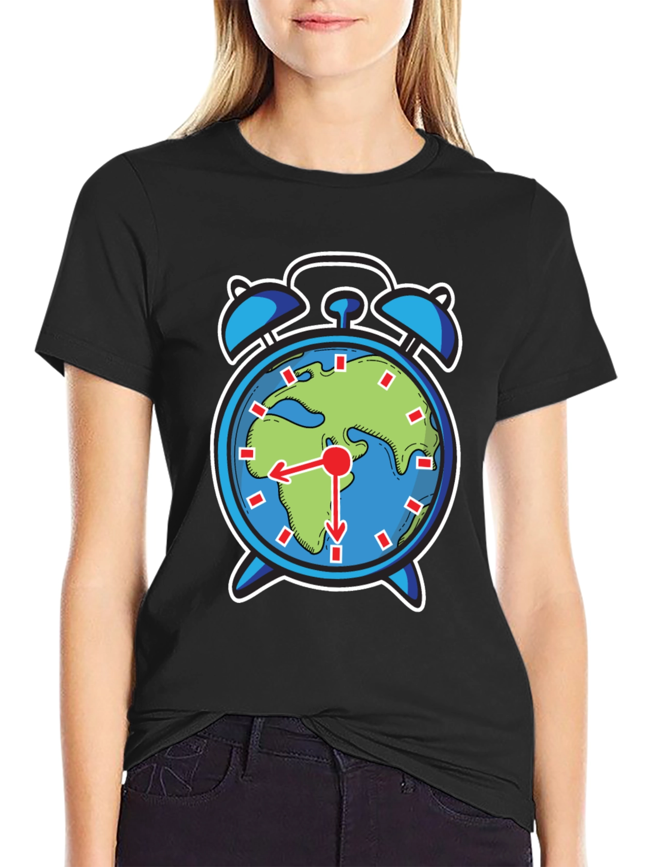 Earth Alarm Clock Graphic Tee - Time to Act!
