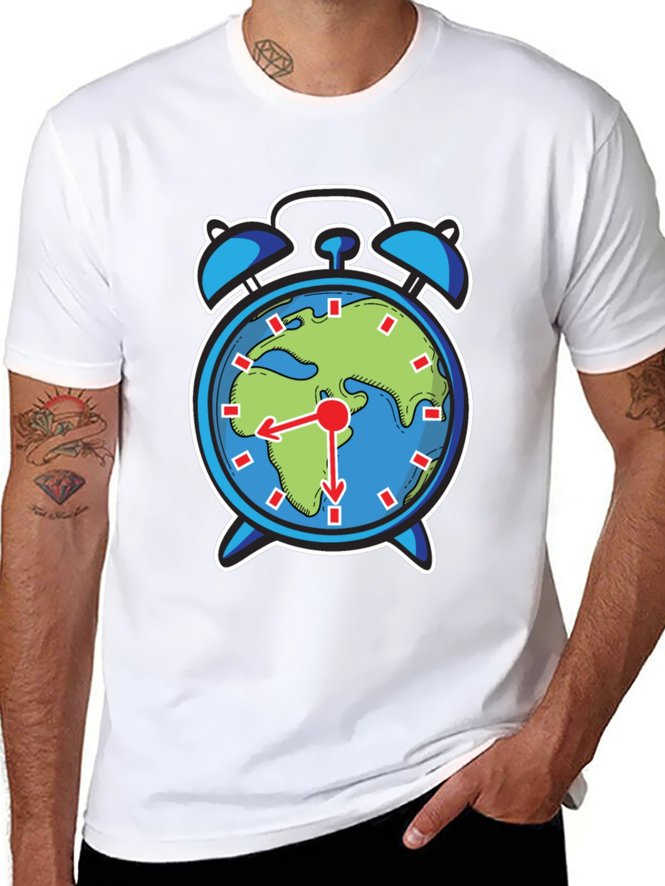 Earth Alarm Clock Graphic Tee - Time to Act!
