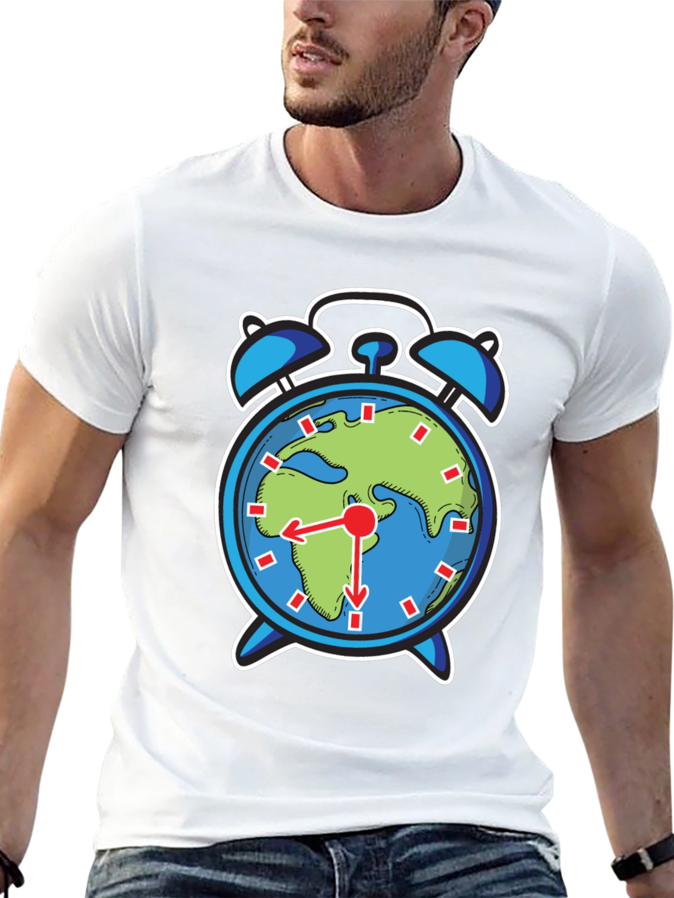 Earth Alarm Clock Graphic Tee - Time to Act!