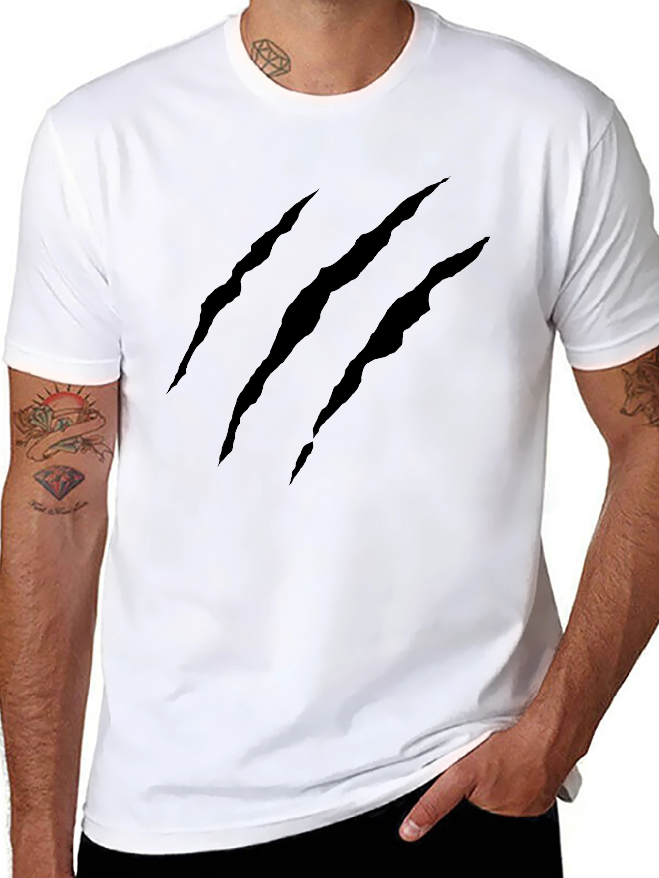 Claw Mark Black T-Shirt - Graphic Tee