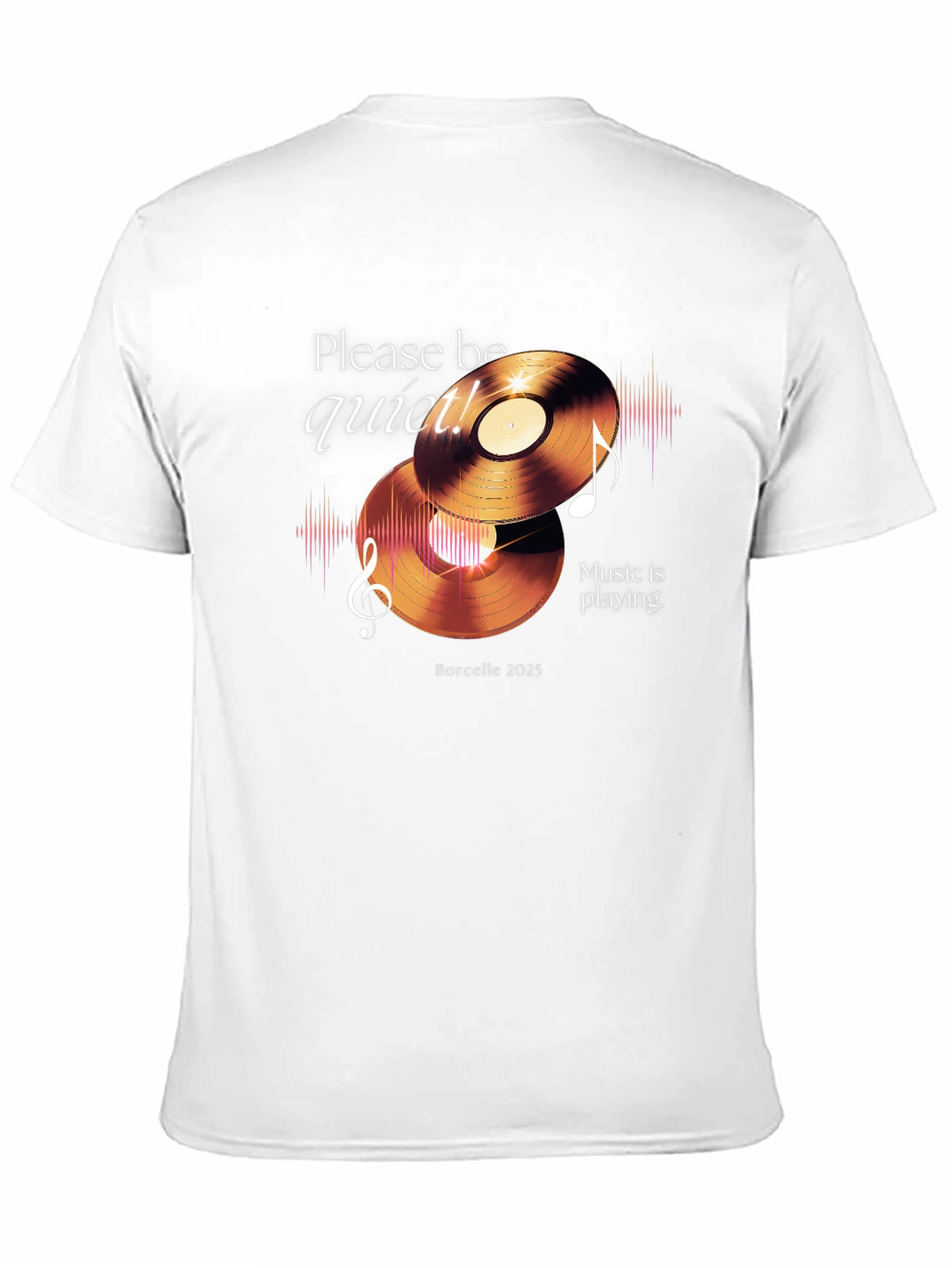 Please Be Quiet Record Music Tee