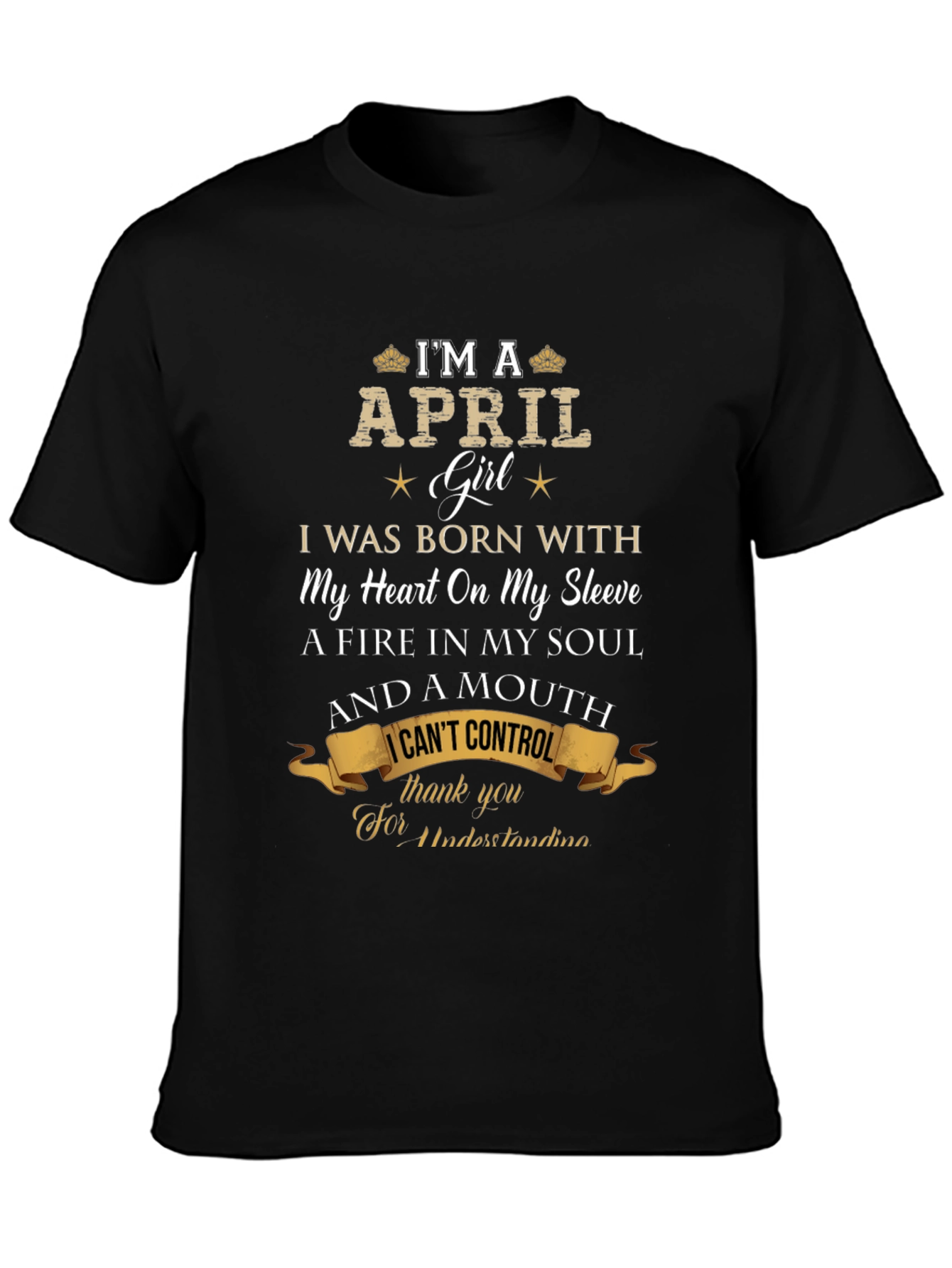 April Girl T-Shirt - Heart on Sleeve