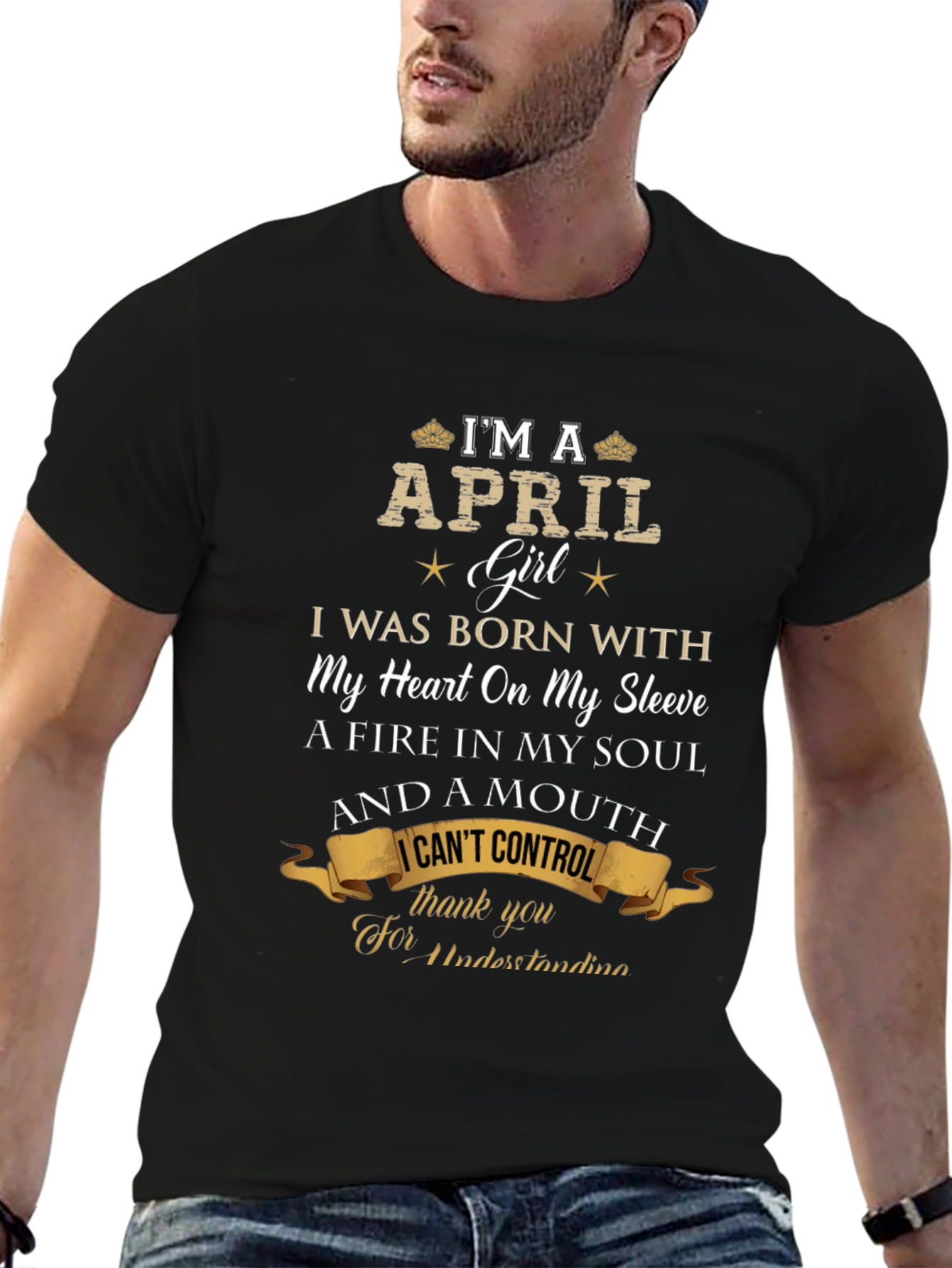 April Girl T-Shirt - Heart on Sleeve