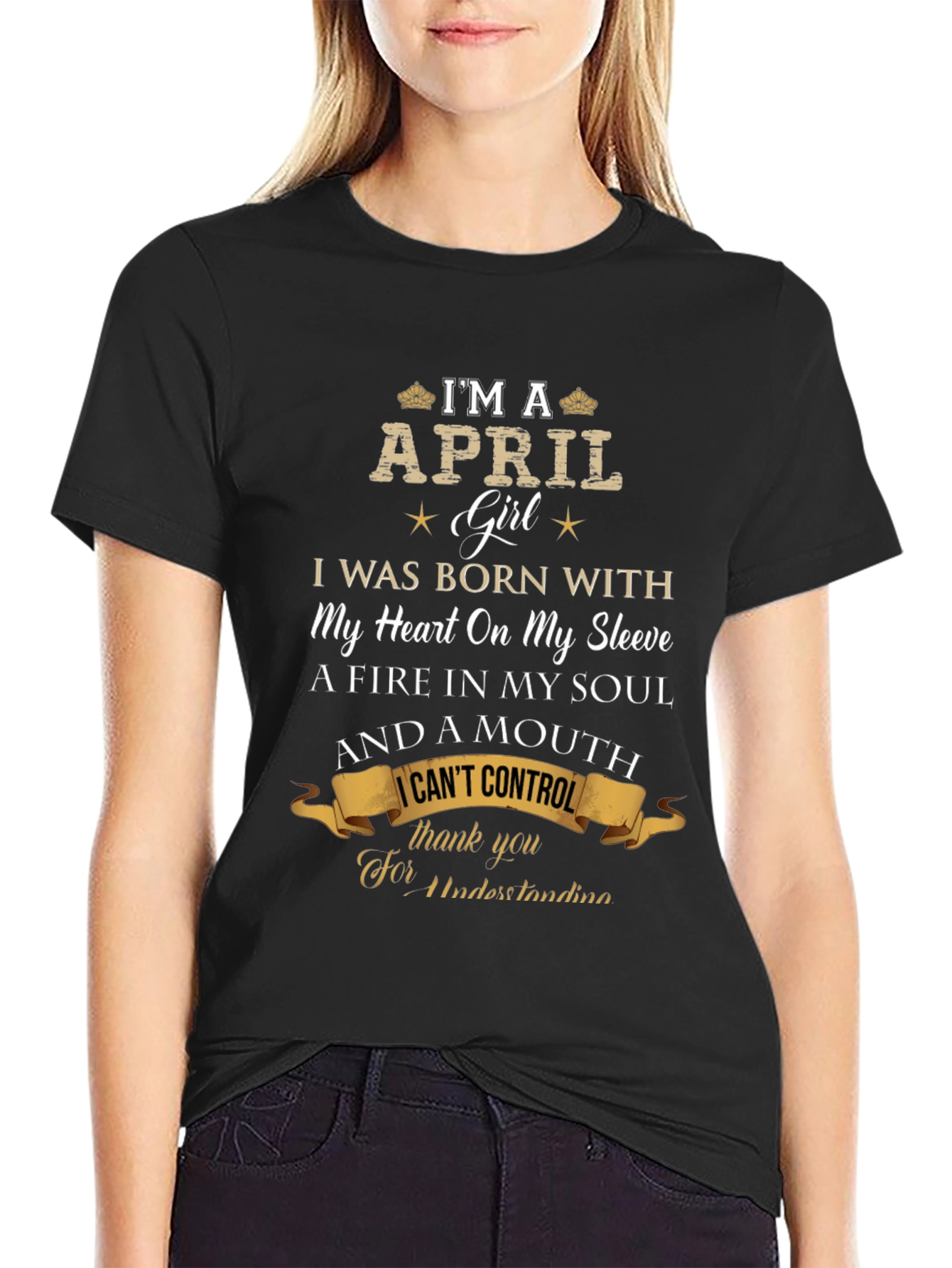April Girl T-Shirt - Heart on Sleeve
