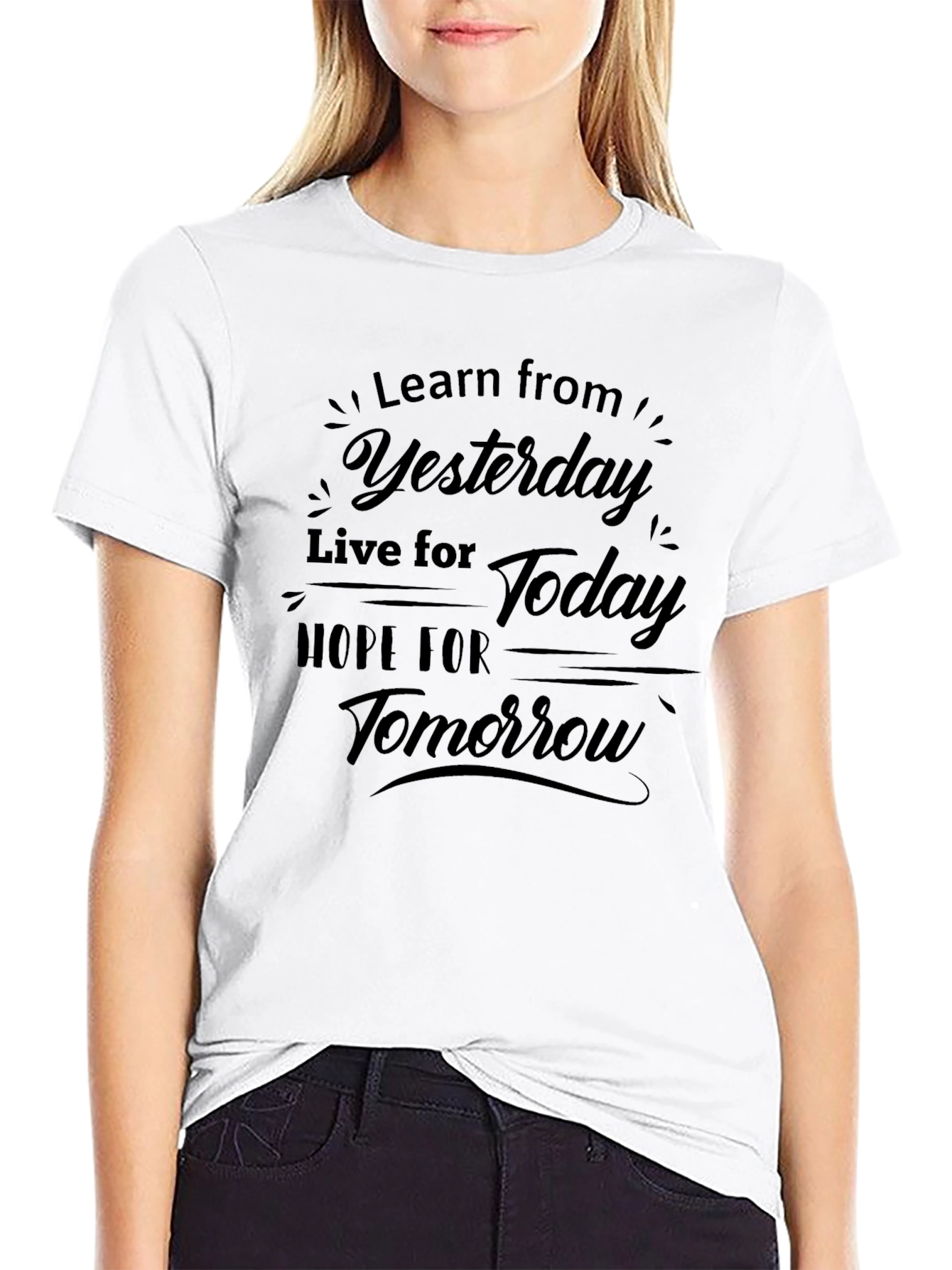 Inspirational Quote T-Shirt - Learn Live Hope