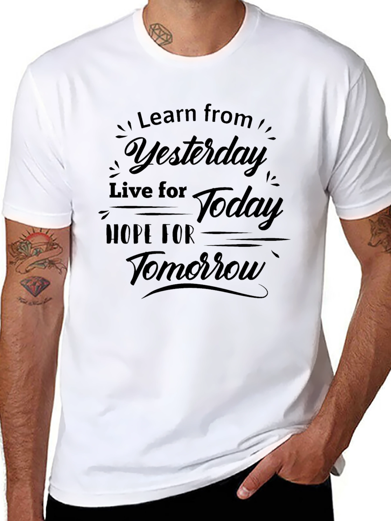 Inspirational Quote T-Shirt - Learn Live Hope
