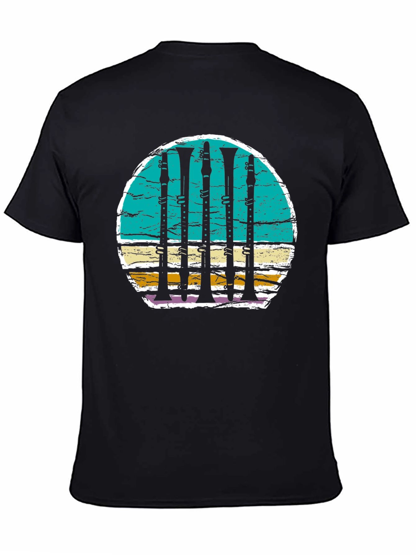 Clarinet Sunset Graphic Tee - Music Lovers T-Shirt