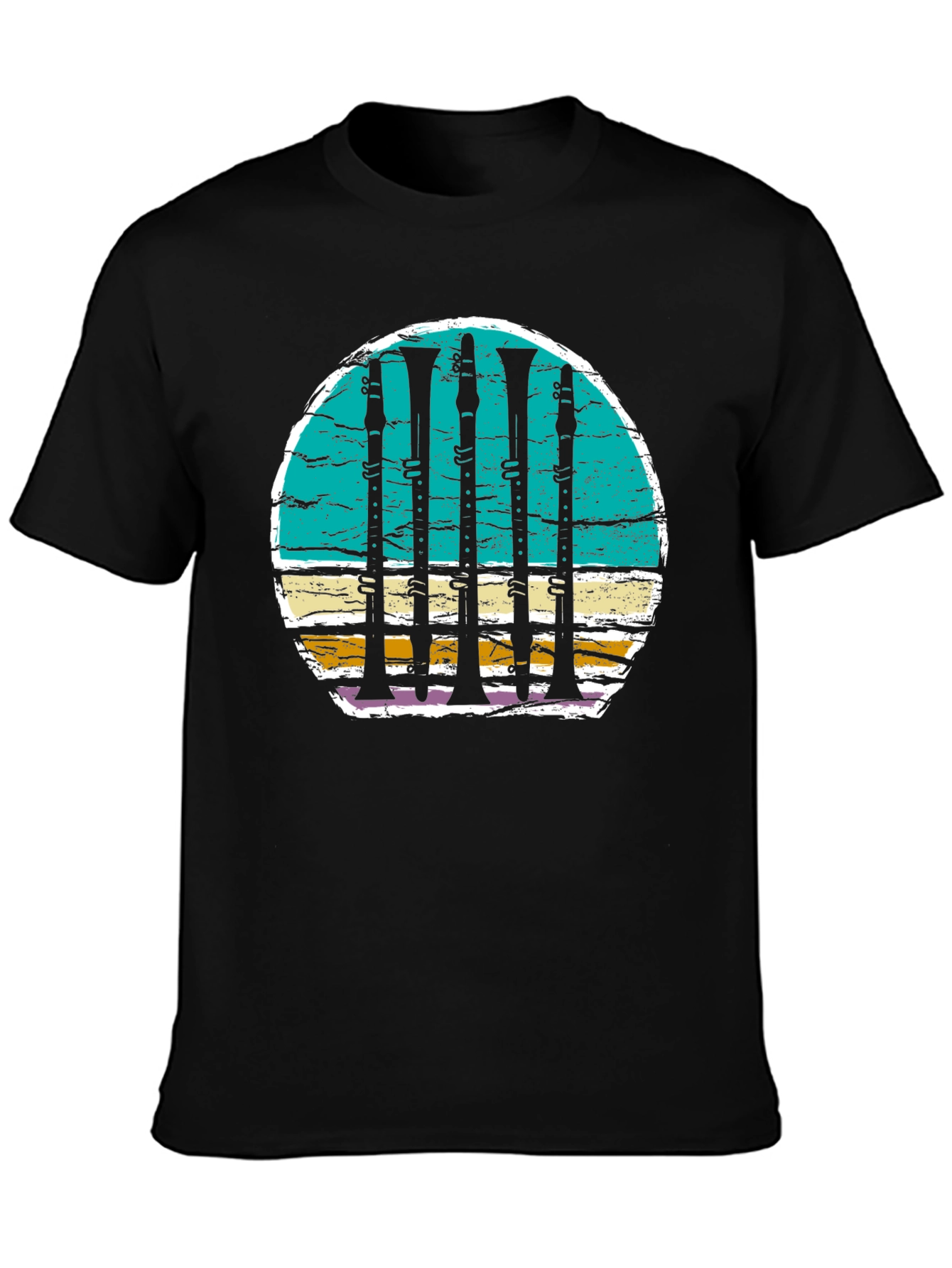 Clarinet Sunset Graphic Tee - Music Lovers T-Shirt
