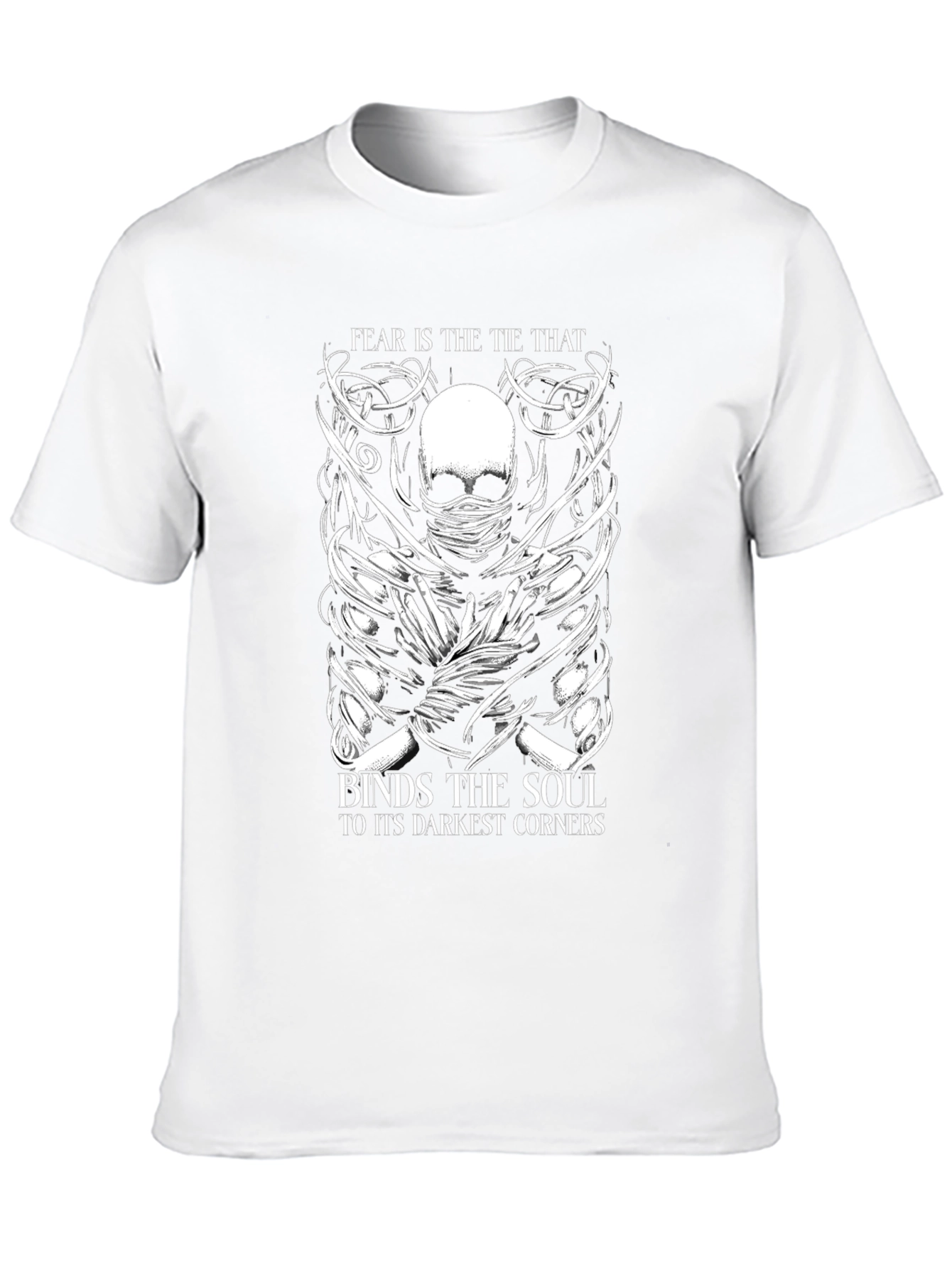 Fear Binds Soul Graphic T-Shirt - Dark Aesthetic Tee