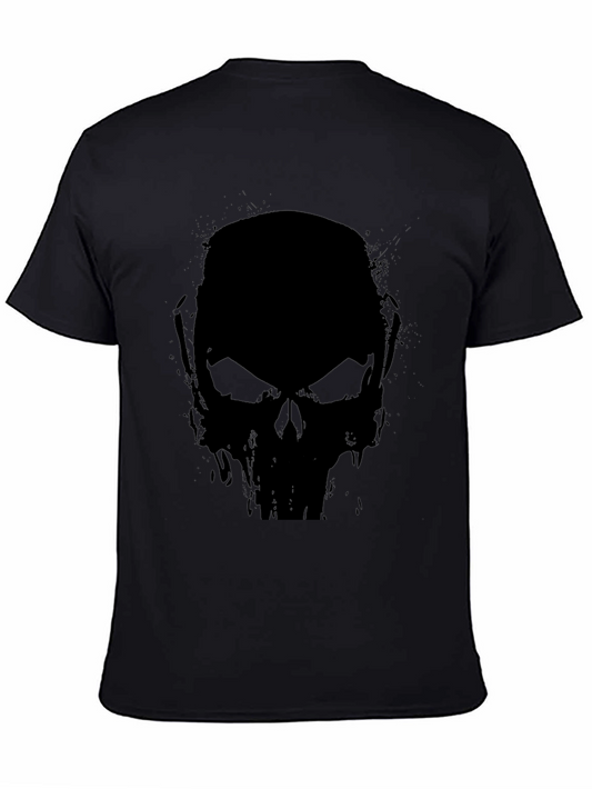 Skull Graphic Black T-Shirt - Mens Casual Tee