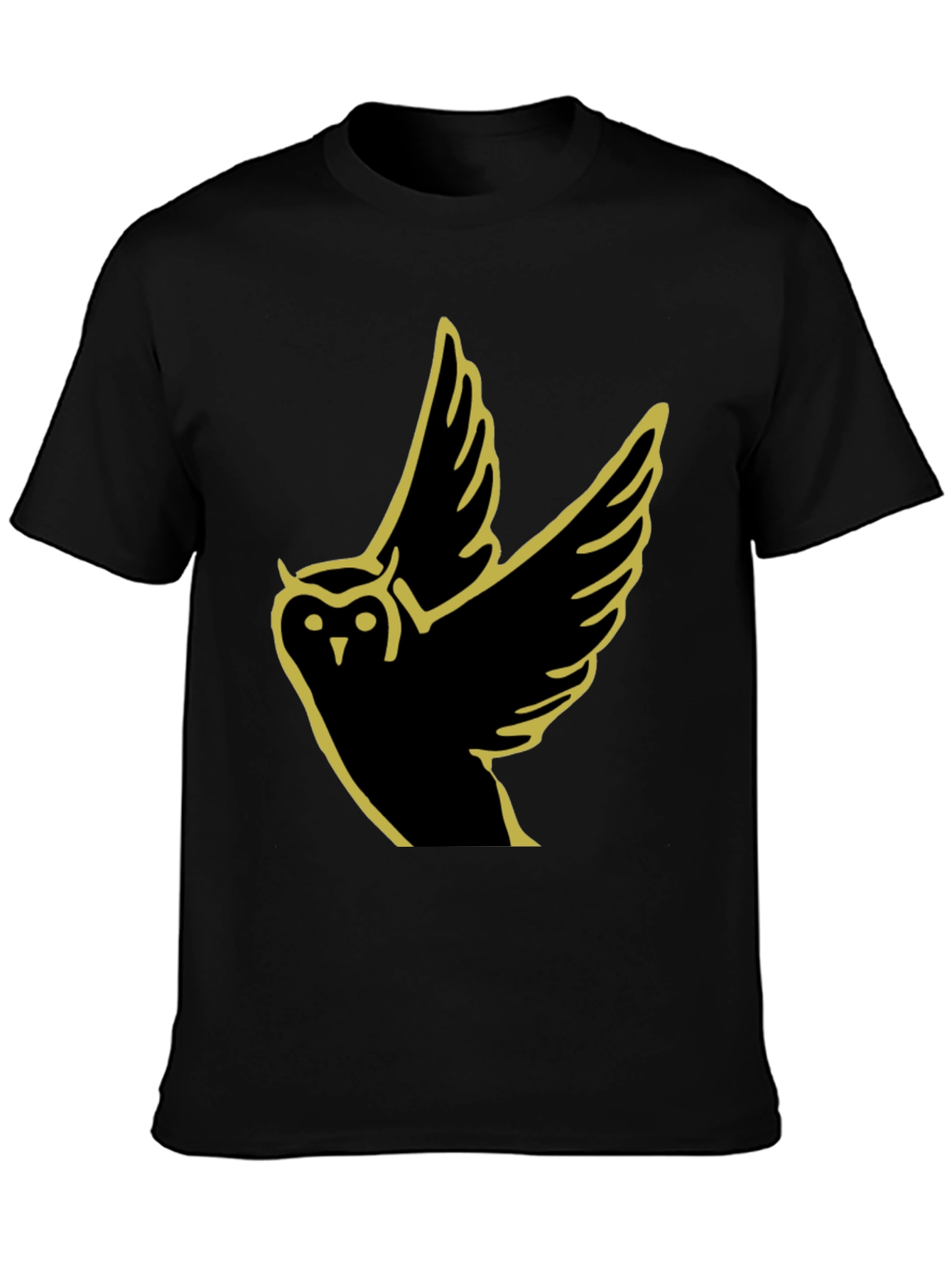 Owl Graphic Tee - Modern Black T-Shirt
