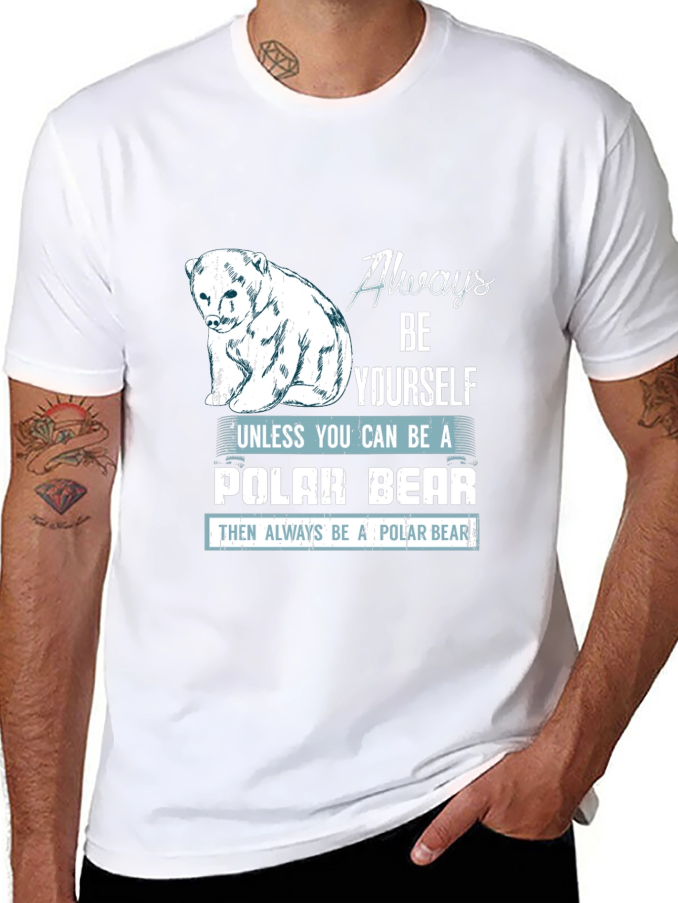 Polar Bear Graphic T-Shirt - Always Be Yourself Tee