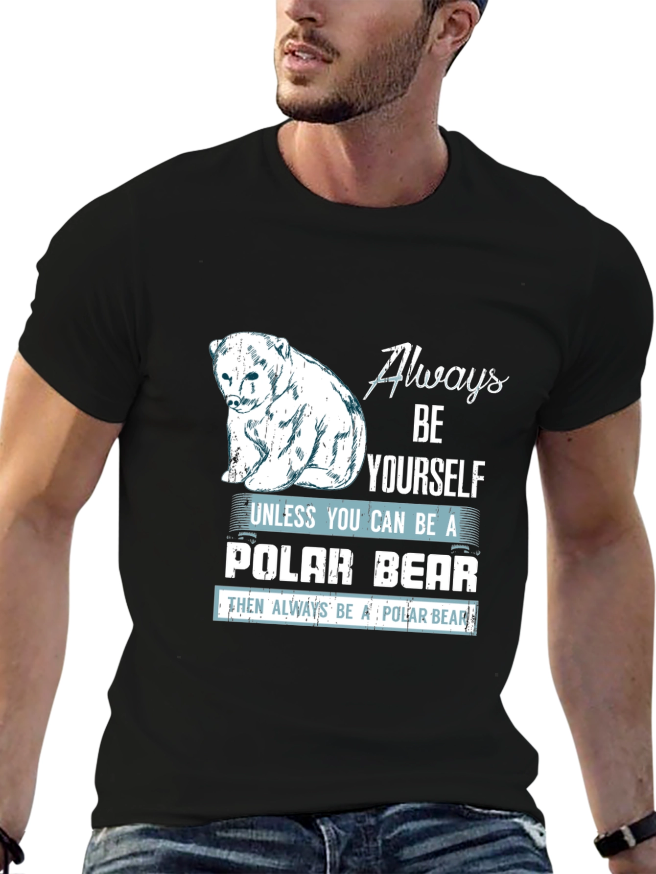 Polar Bear Graphic T-Shirt - Always Be Yourself Tee