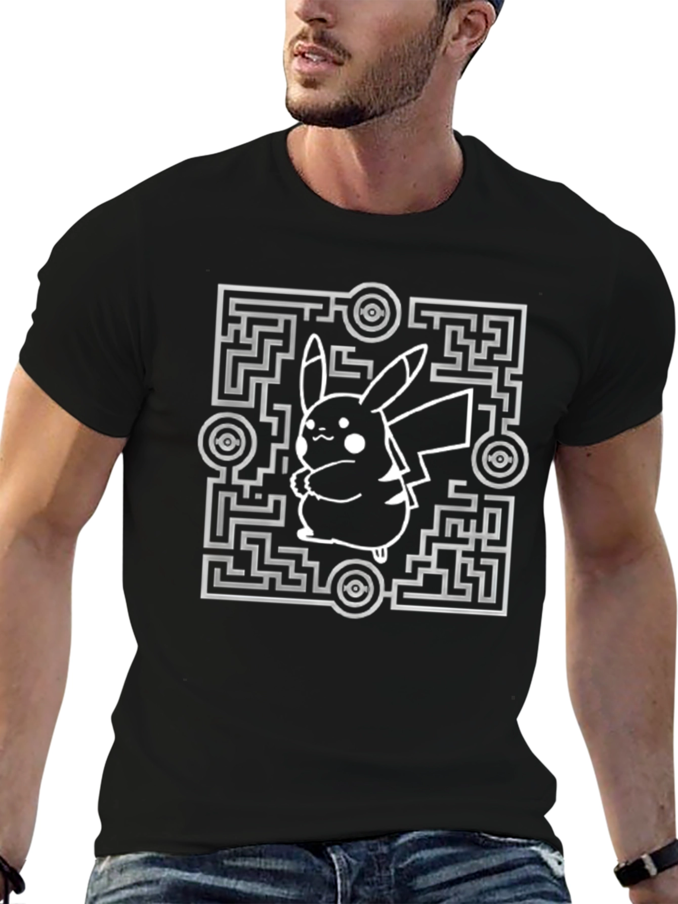 Pikachu Maze T-Shirt - Gotta Catch Em All!