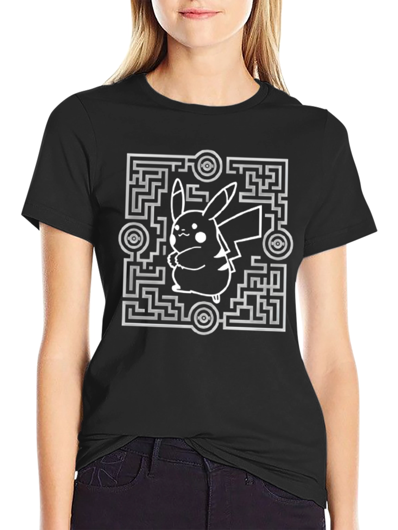 Pikachu Maze T-Shirt - Gotta Catch Em All!