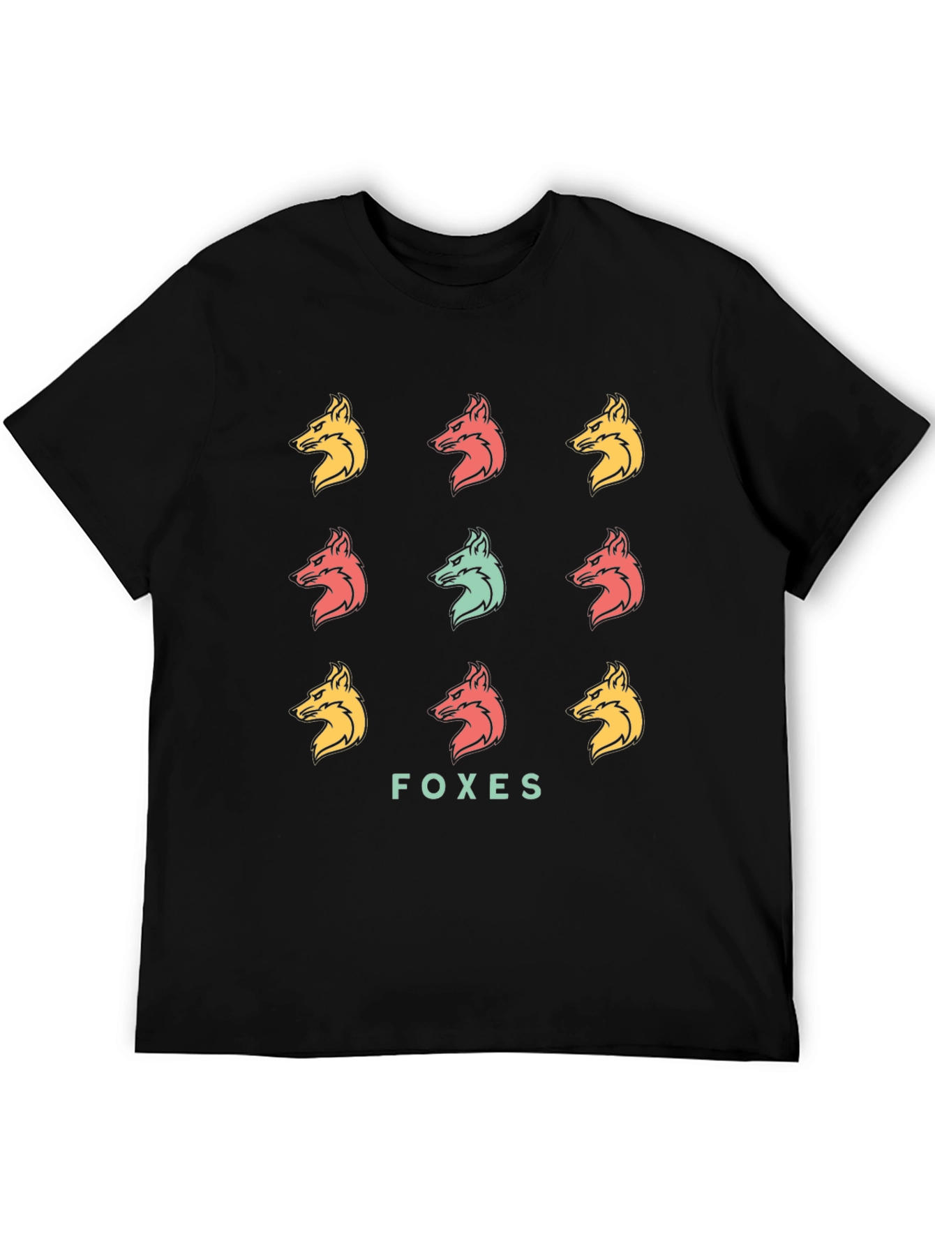 Foxes Graphic Print T-Shirt