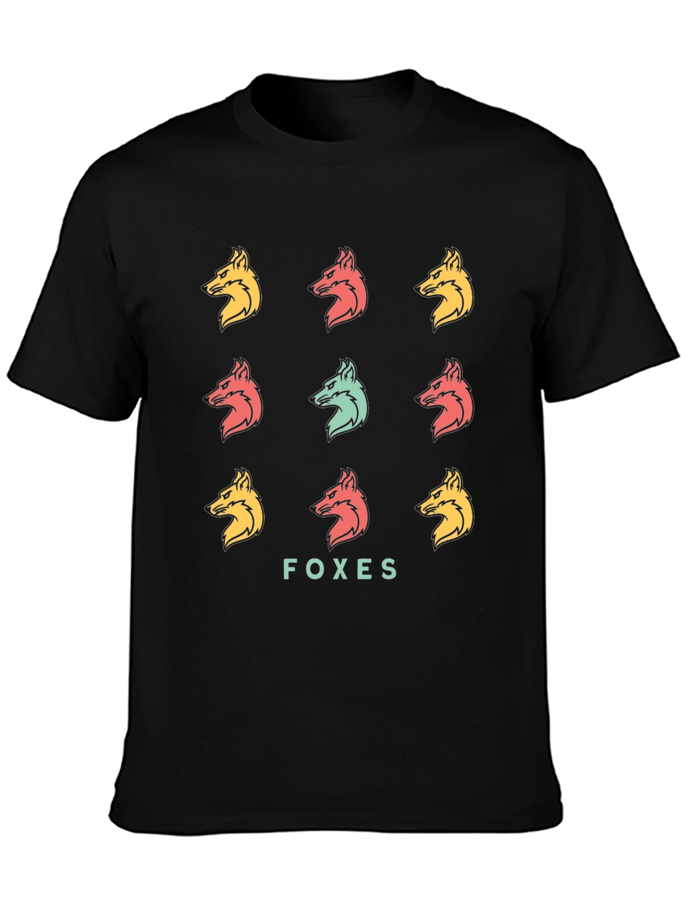 Foxes Graphic Print T-Shirt