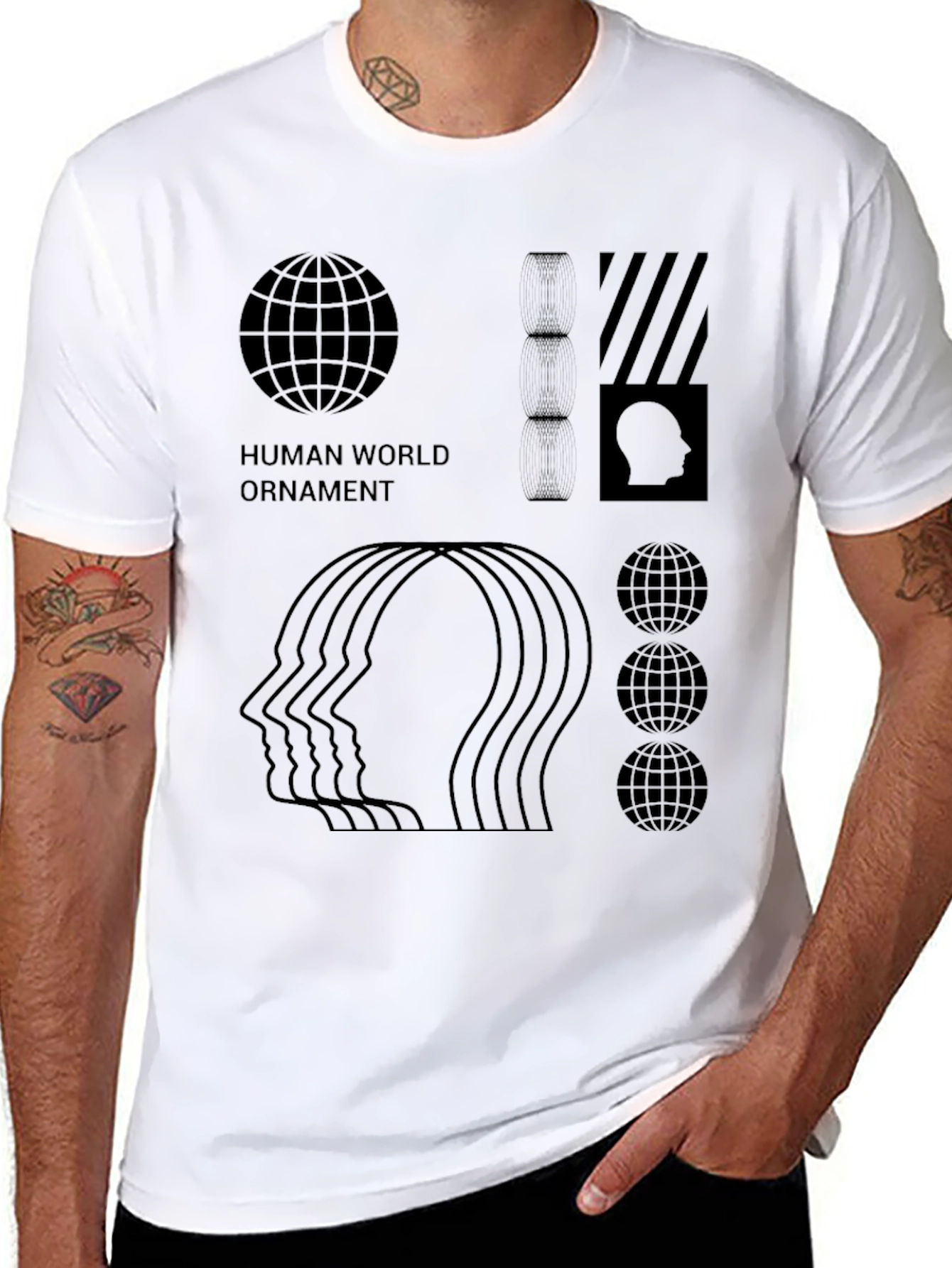 Human World Ornament Graphic Tee