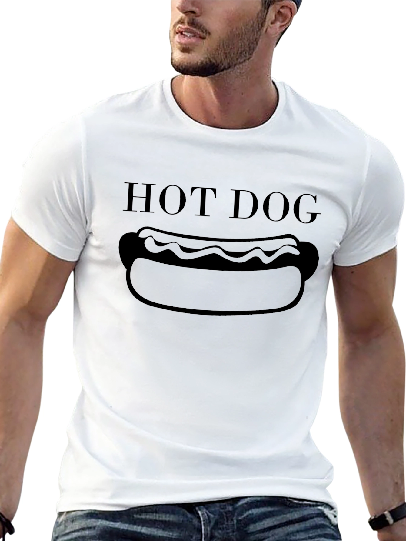Hot Dog Graphic T-Shirt – Funny Food Lover Casual Tee Gift