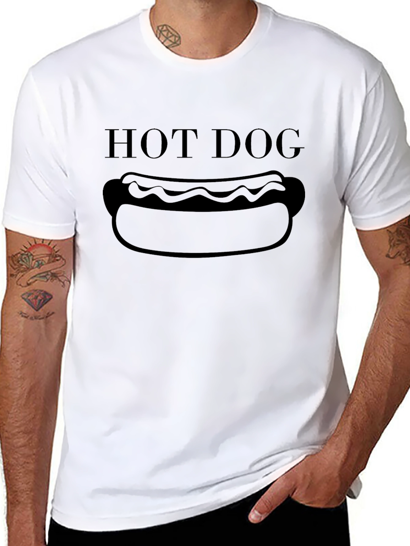Hot Dog Graphic T-Shirt – Funny Food Lover Casual Tee Gift