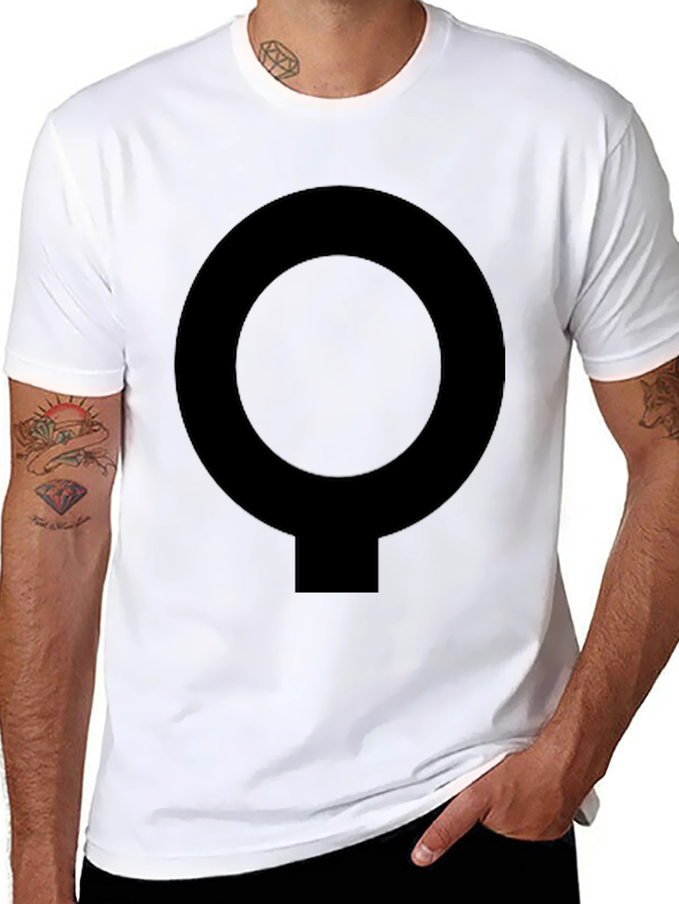 Simple Symbol Black T-Shirt