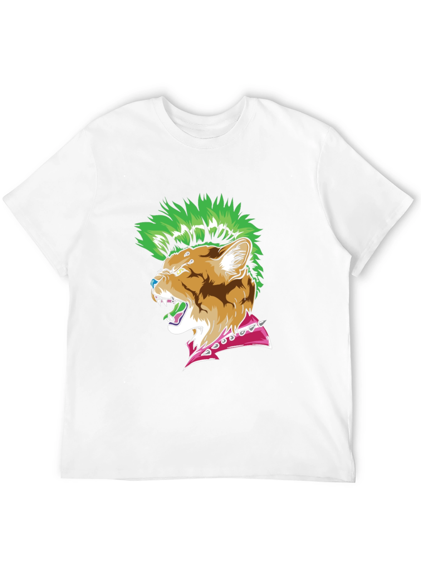 Punk Rock Cougar T-Shirt - Edgy Animal Graphic Tee