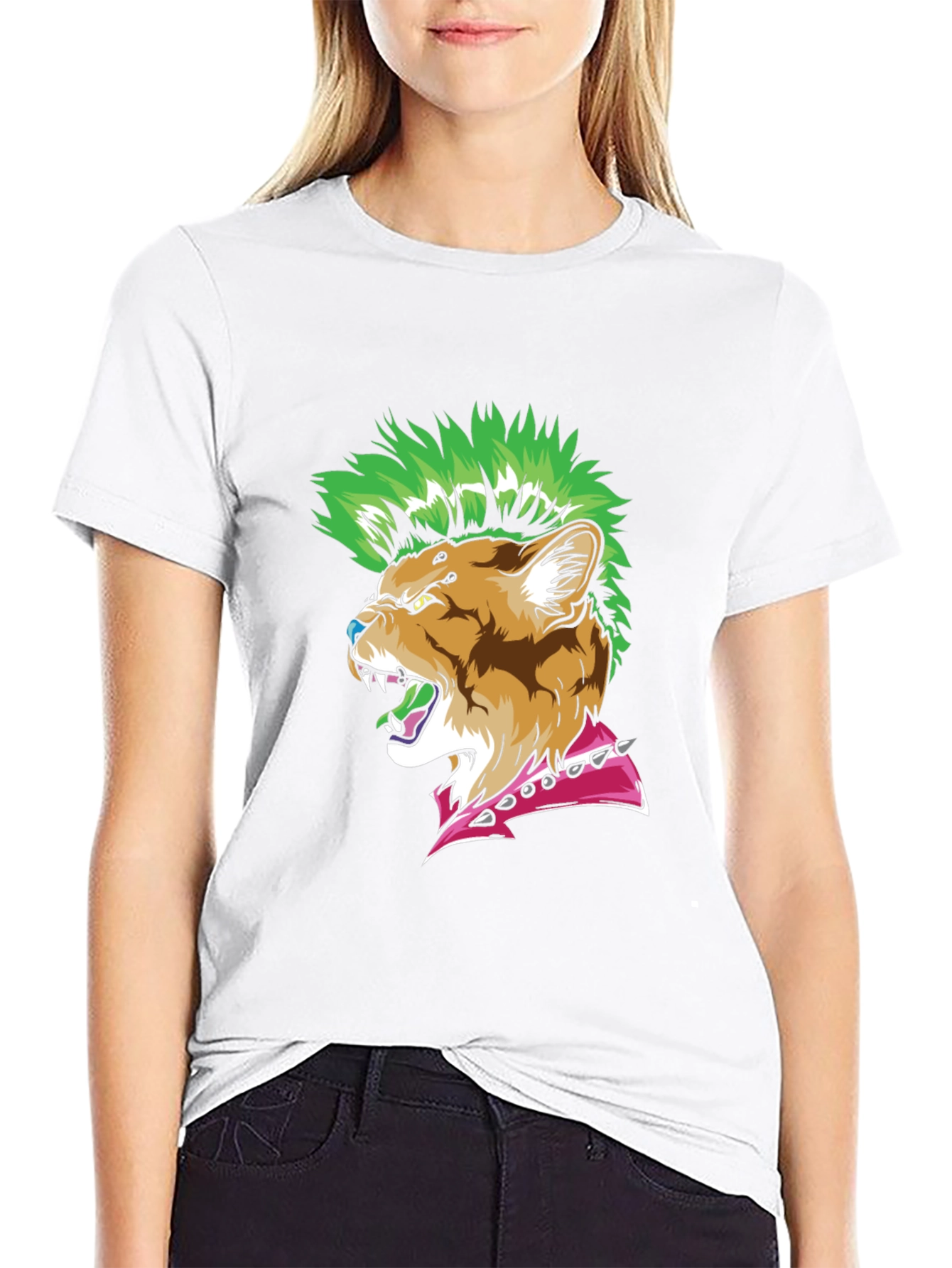 Punk Rock Cougar T-Shirt - Edgy Animal Graphic Tee