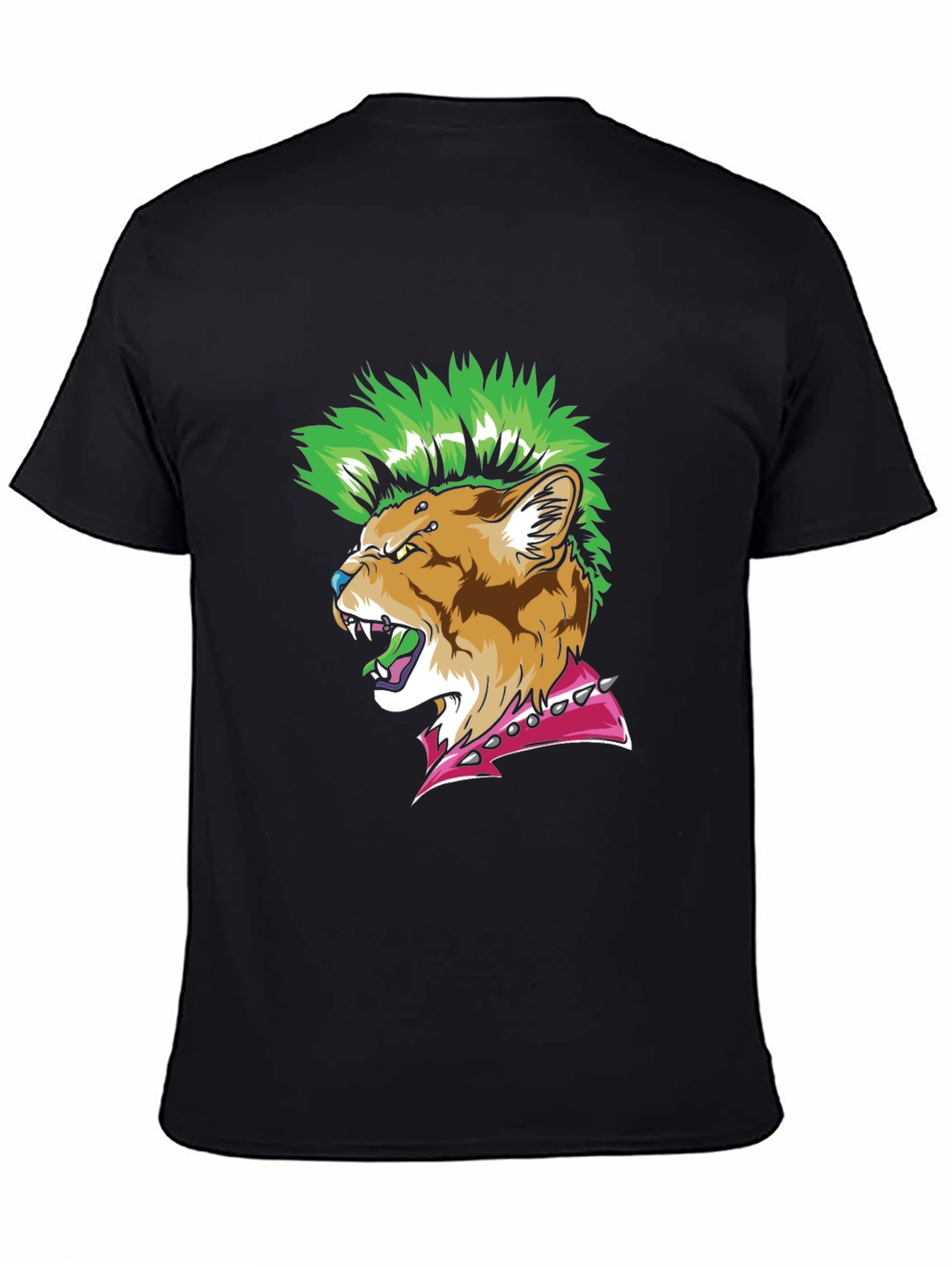 Punk Rock Cougar T-Shirt - Edgy Animal Graphic Tee