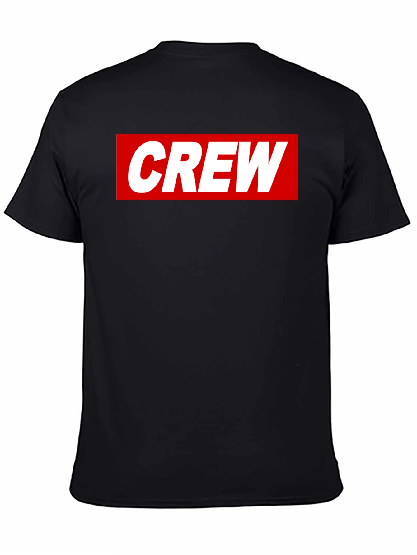 Crew Graphic Tee - Casual Black Cotton T-Shirt