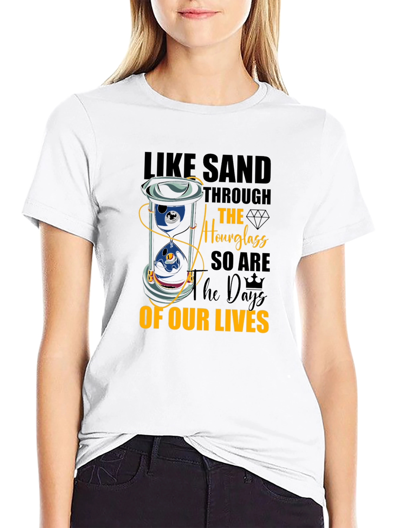 Hourglass of Our Lives Graphic Tee - Black