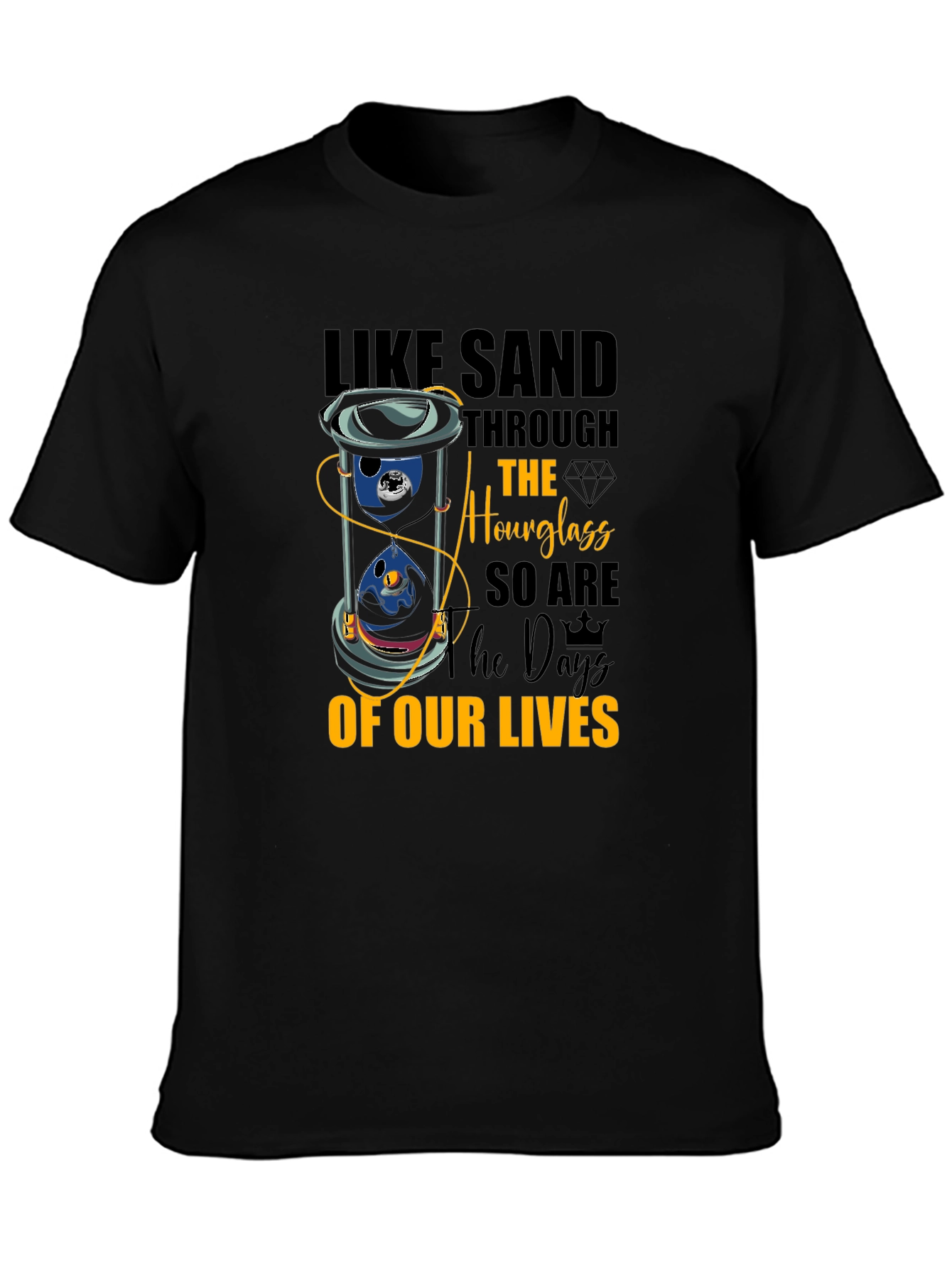 Hourglass of Our Lives Graphic Tee - Black