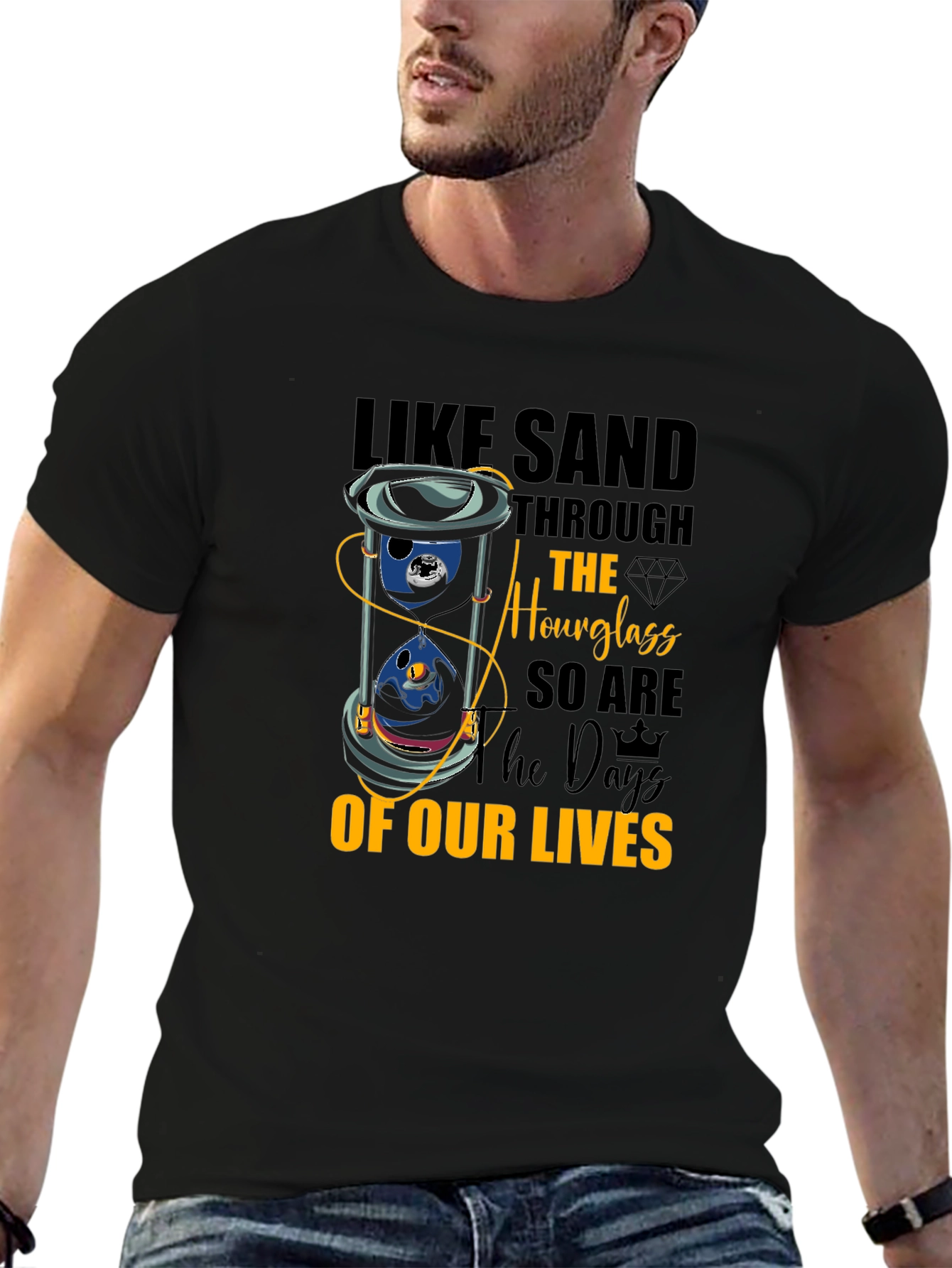 Hourglass of Our Lives Graphic Tee - Black