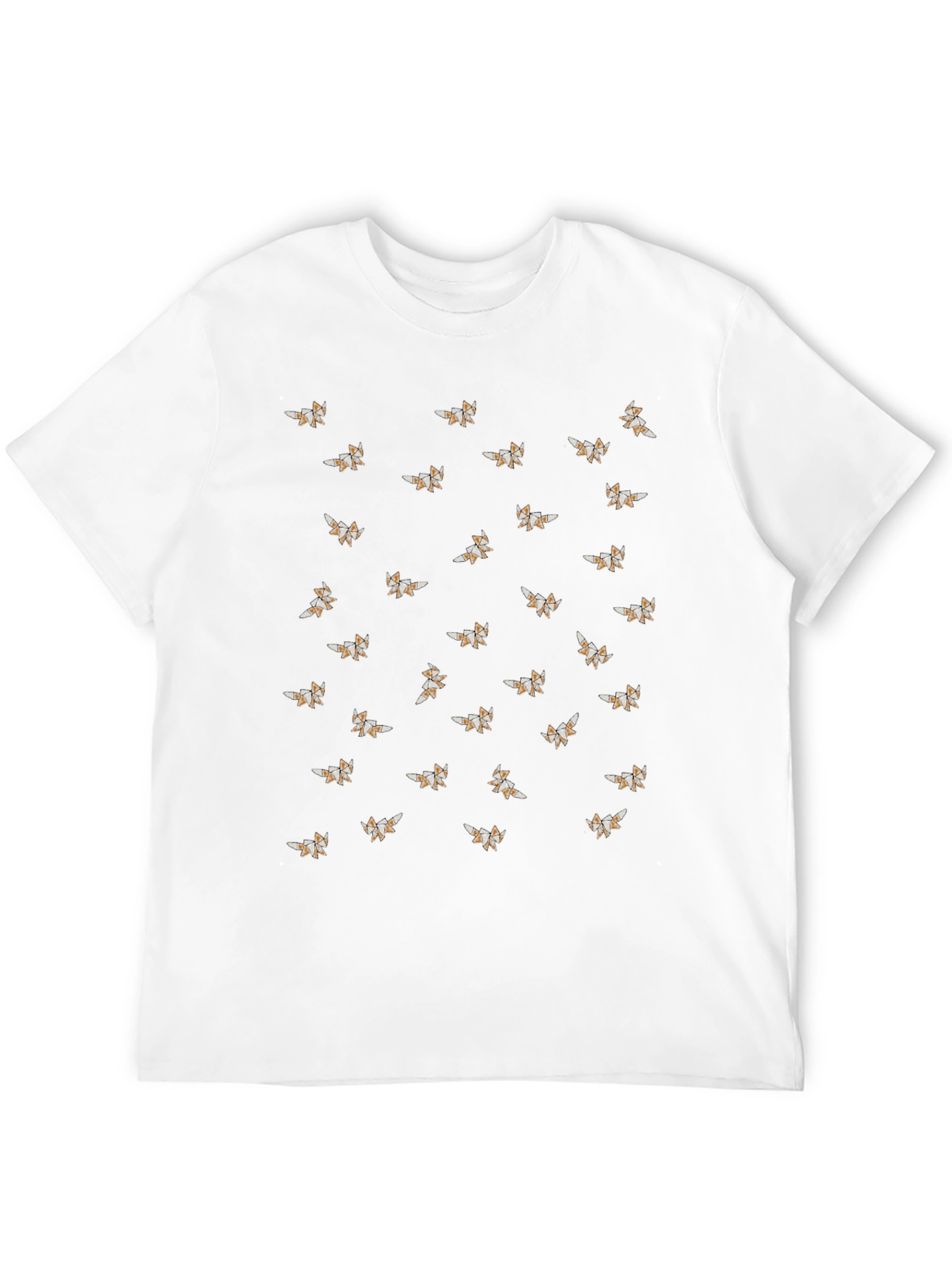 Fox Pattern Black T-Shirt