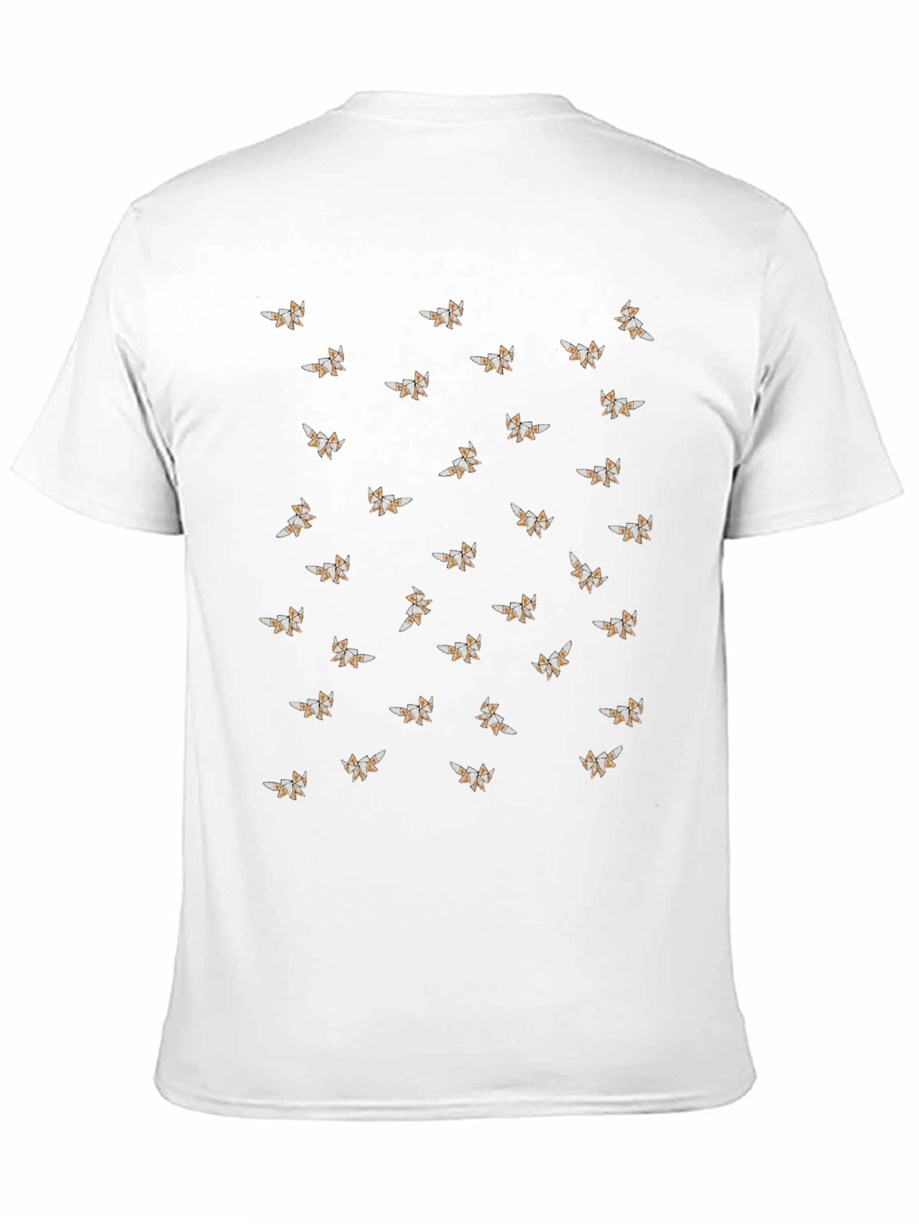 Fox Pattern Black T-Shirt
