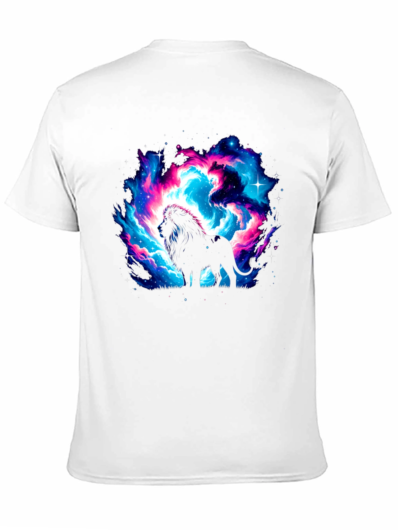 Galaxy Lion Graphic Black T-Shirt