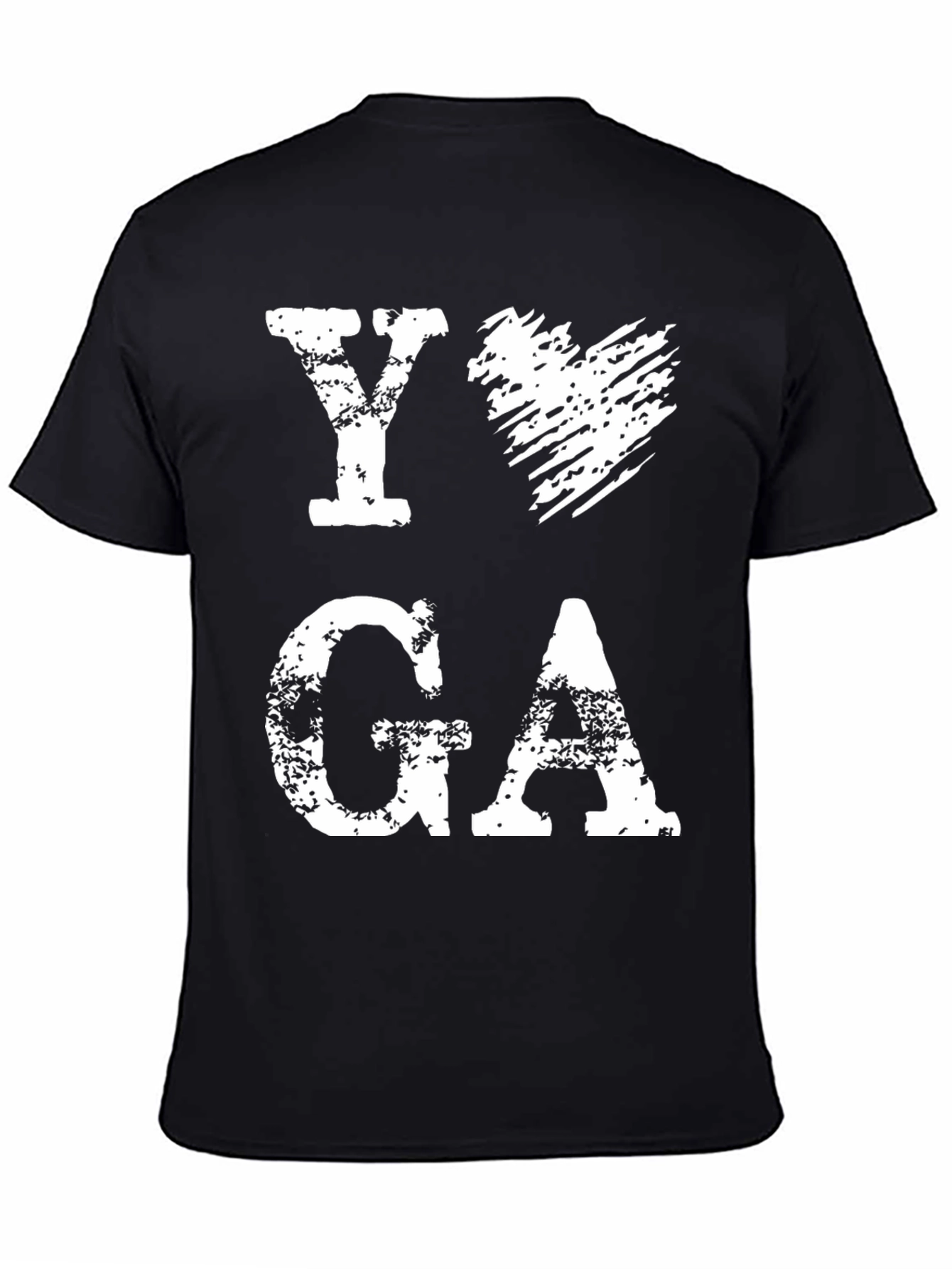 I Heart Yoga Graphic T-Shirt - Black