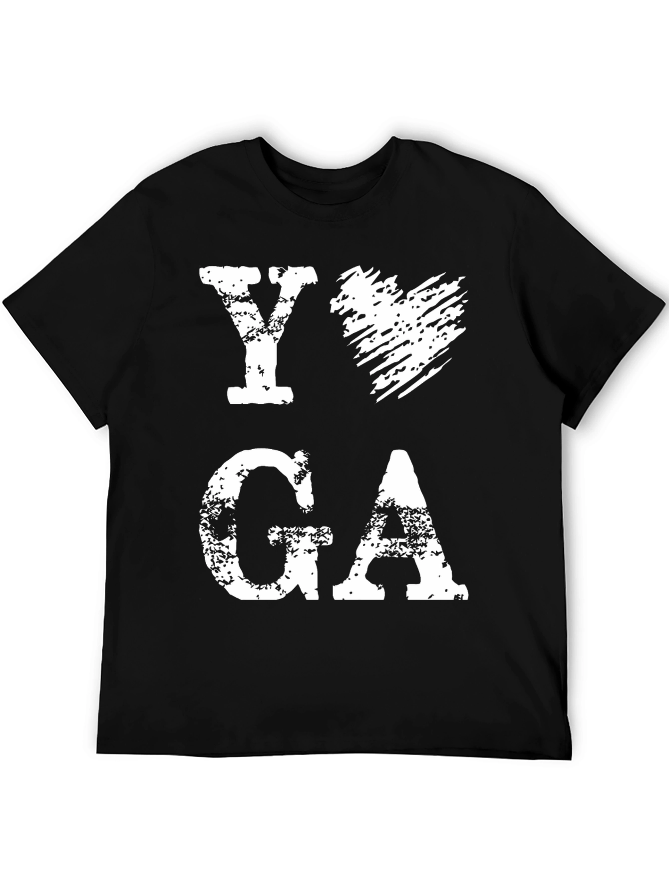 I Heart Yoga Graphic T-Shirt - Black