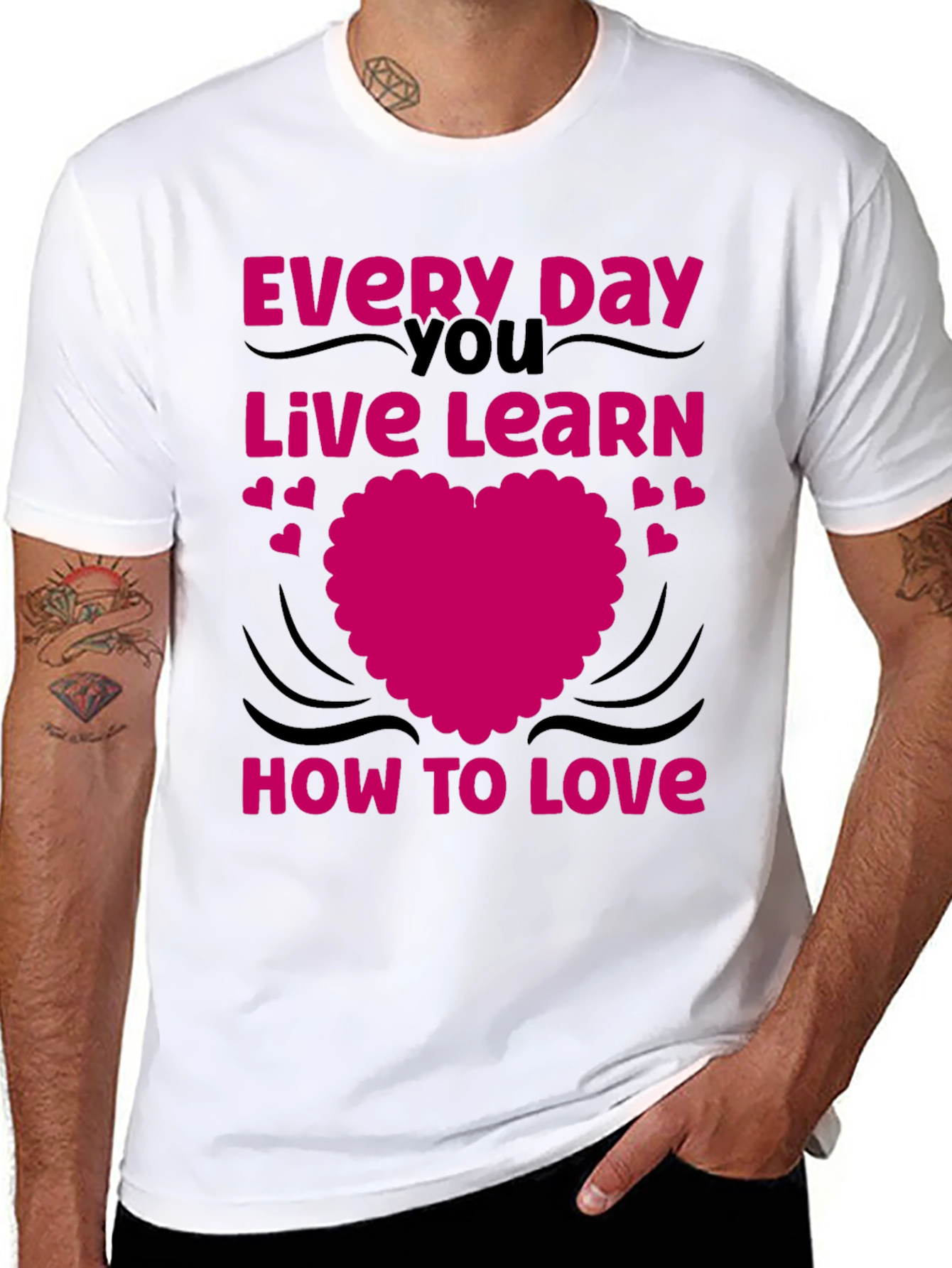 Love Every Day T-Shirt - Black Graphic Tee