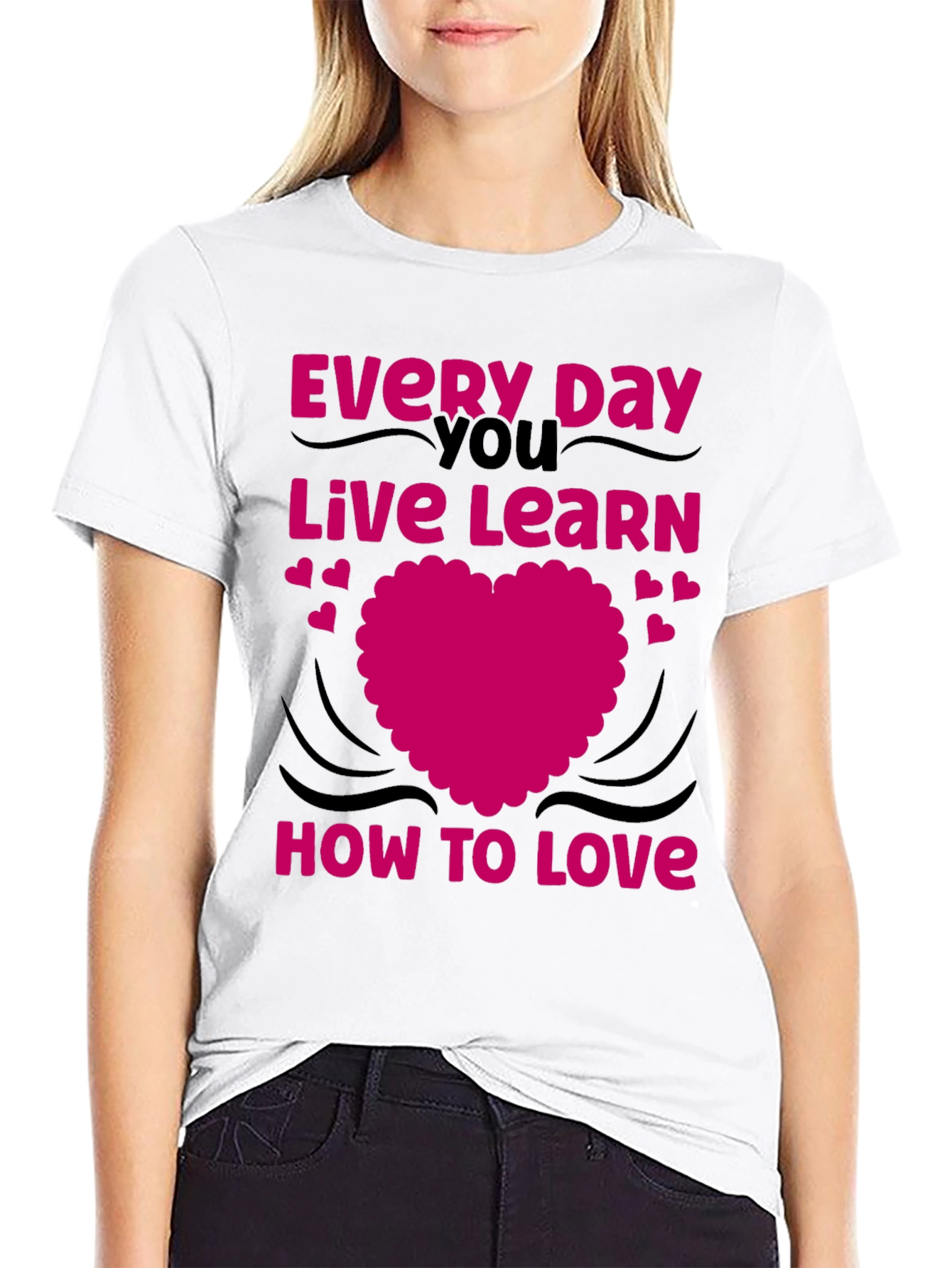 Love Every Day T-Shirt - Black Graphic Tee