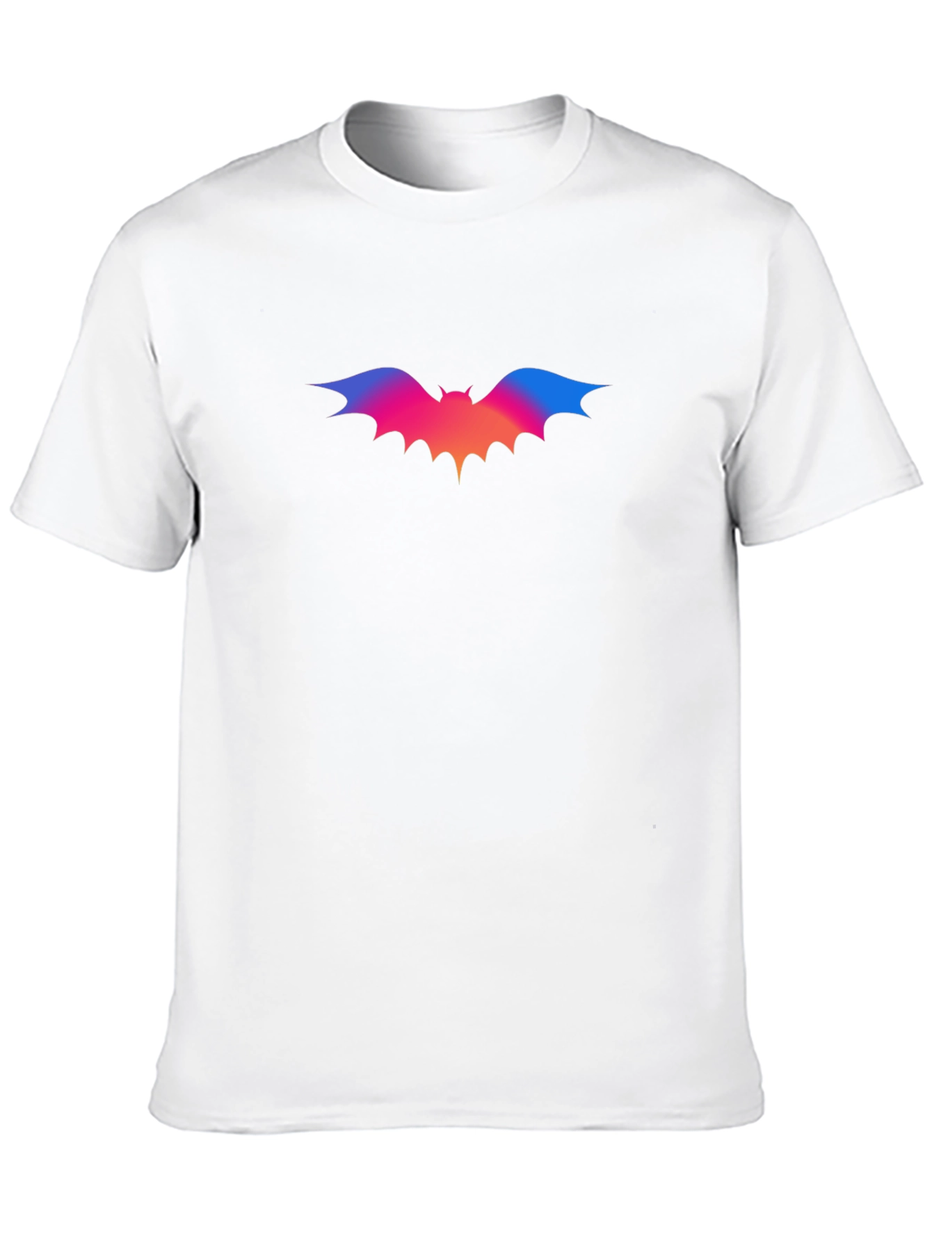 Gradient Bat Graphic Black T-Shirt