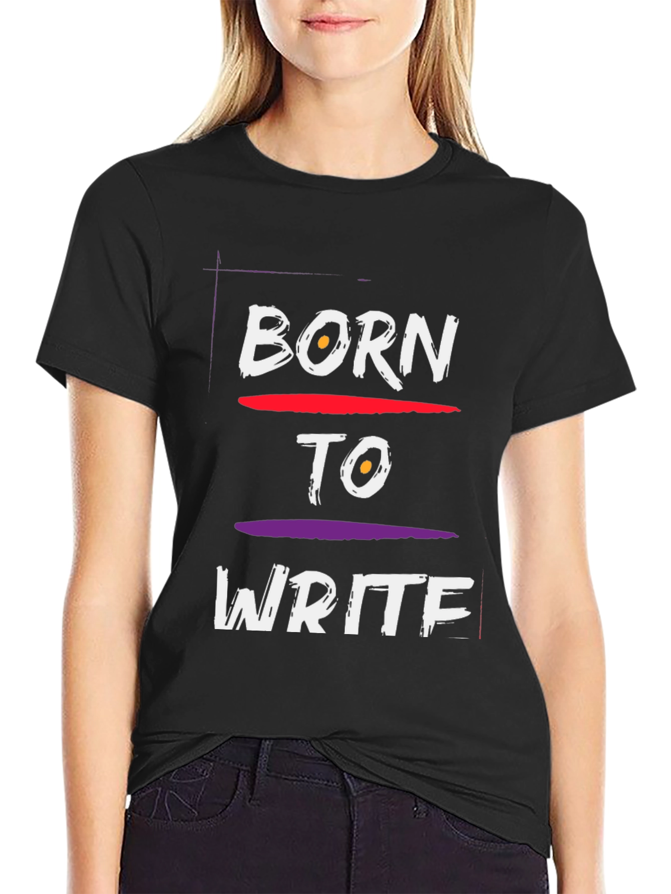 Born to Write Black T-Shirt