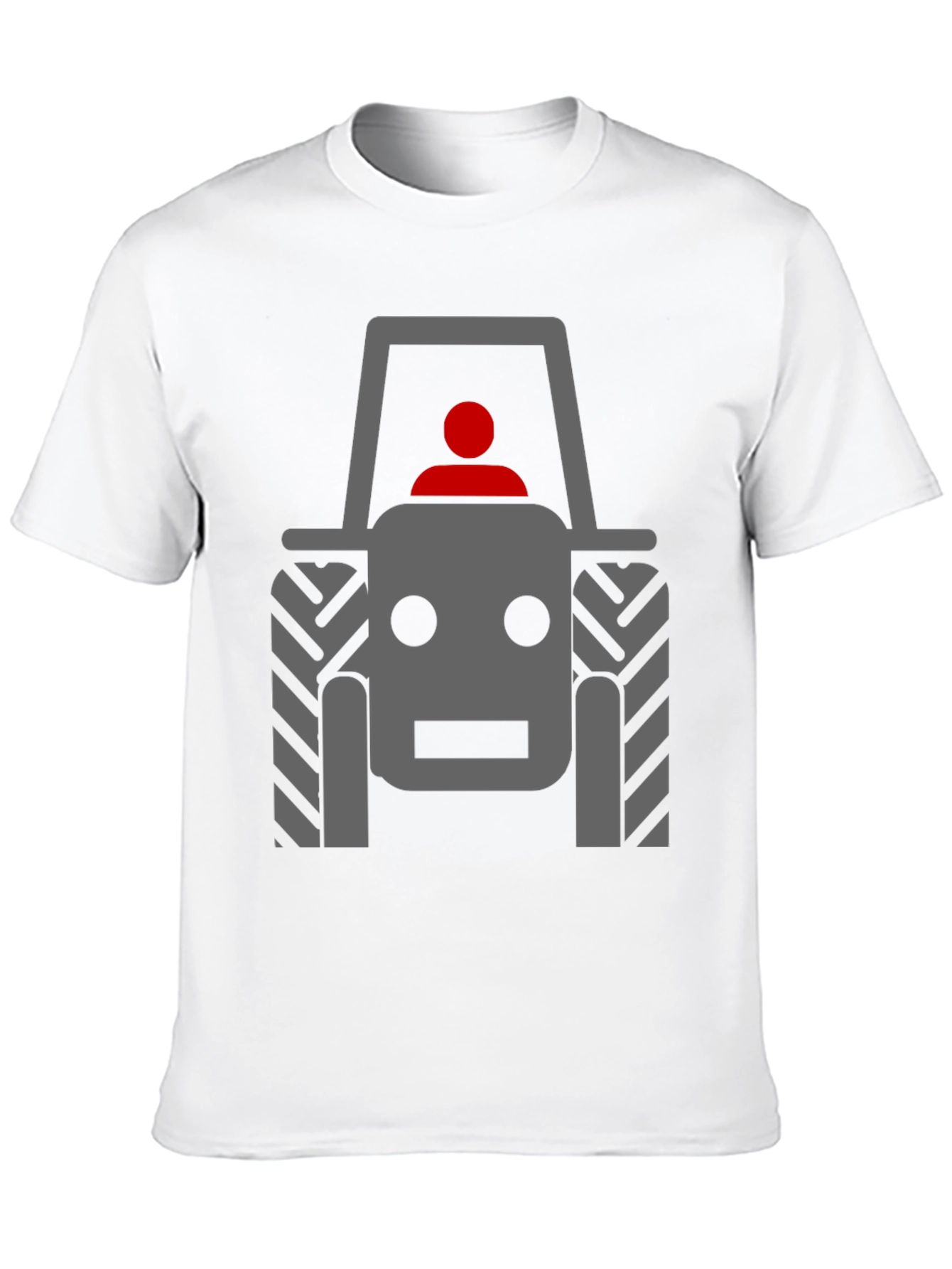 Tractor Graphic Tee - Black Cotton Comfort