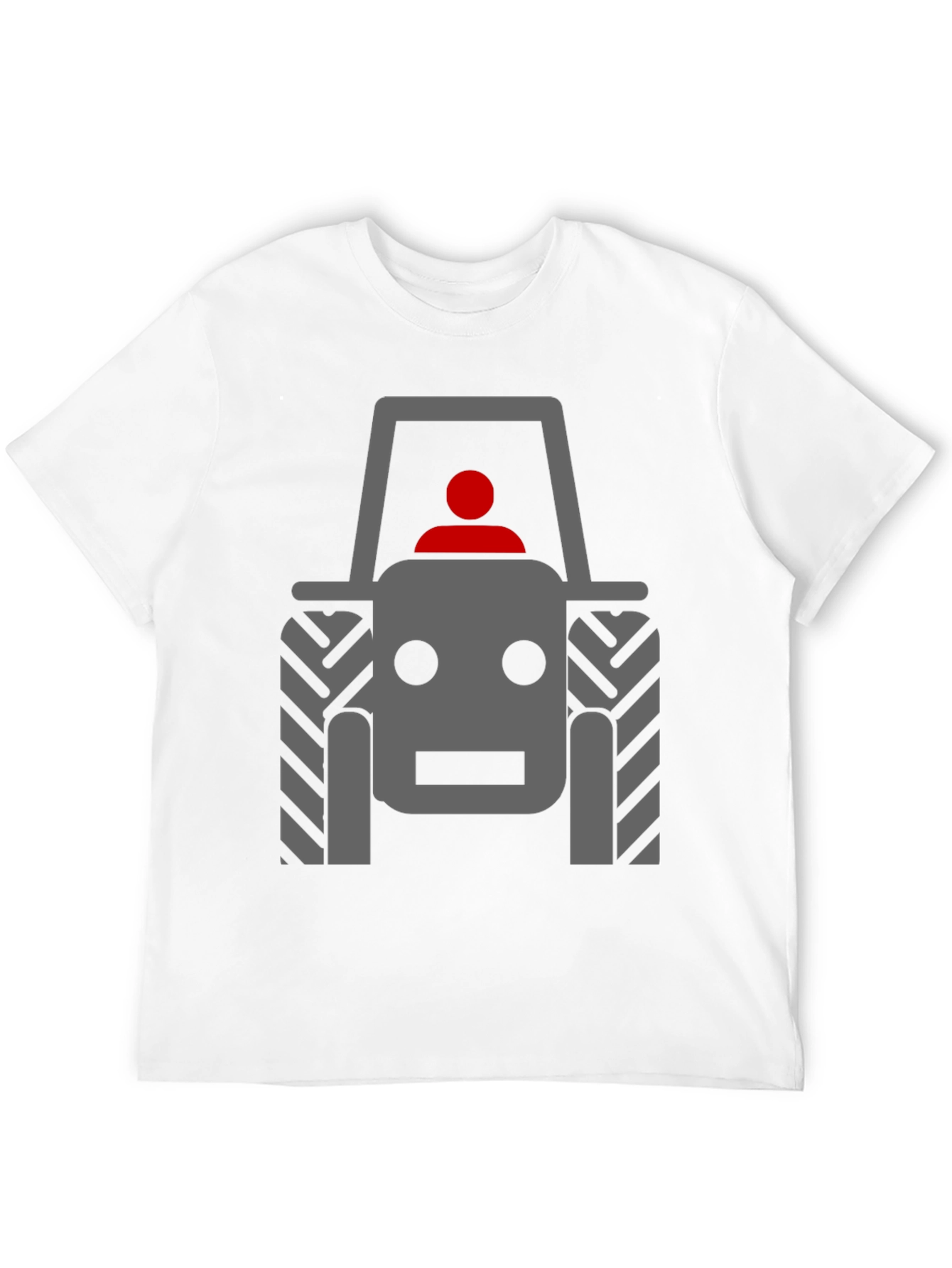 Tractor Graphic Tee - Black Cotton Comfort