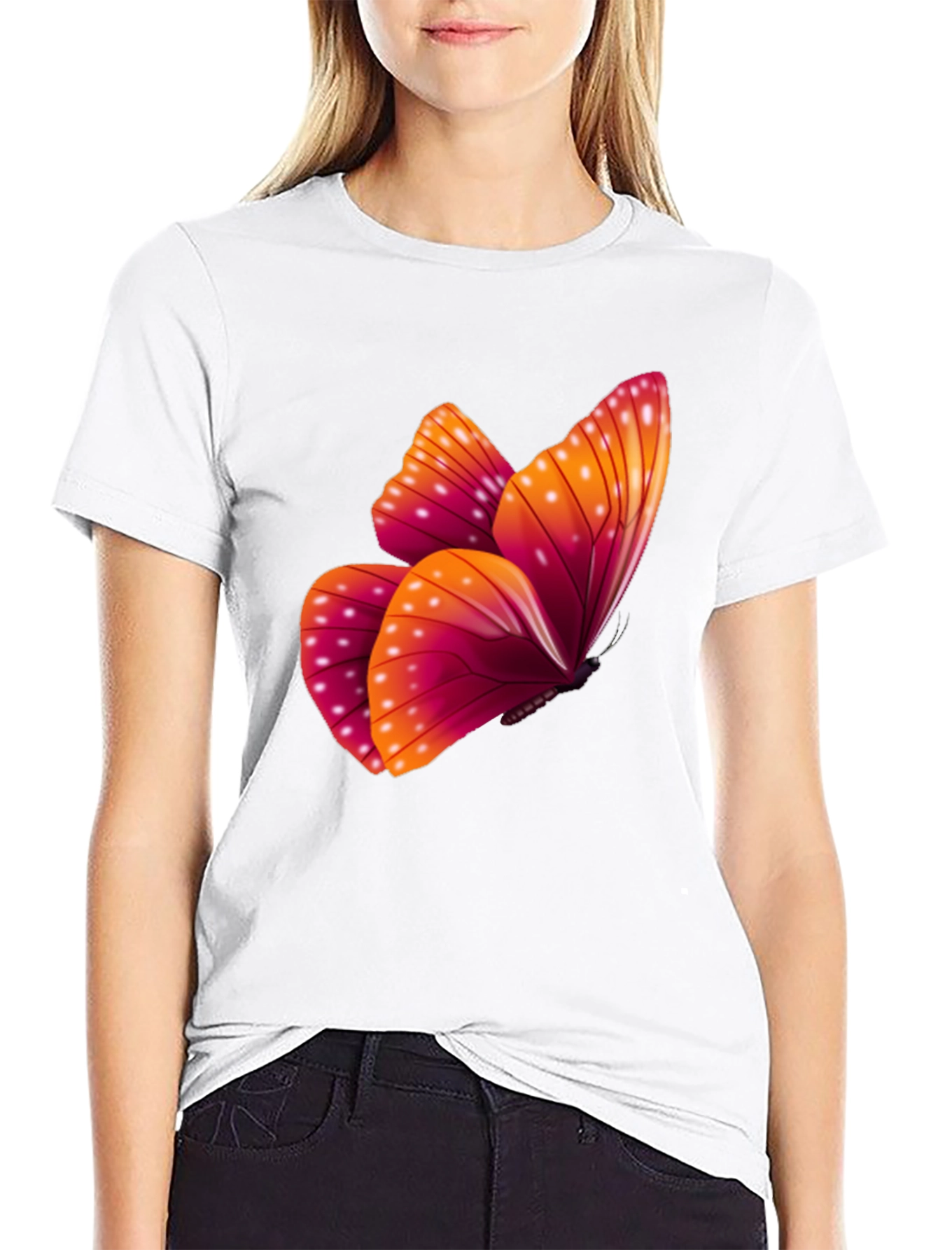 Butterfly Graphic Black T-Shirt