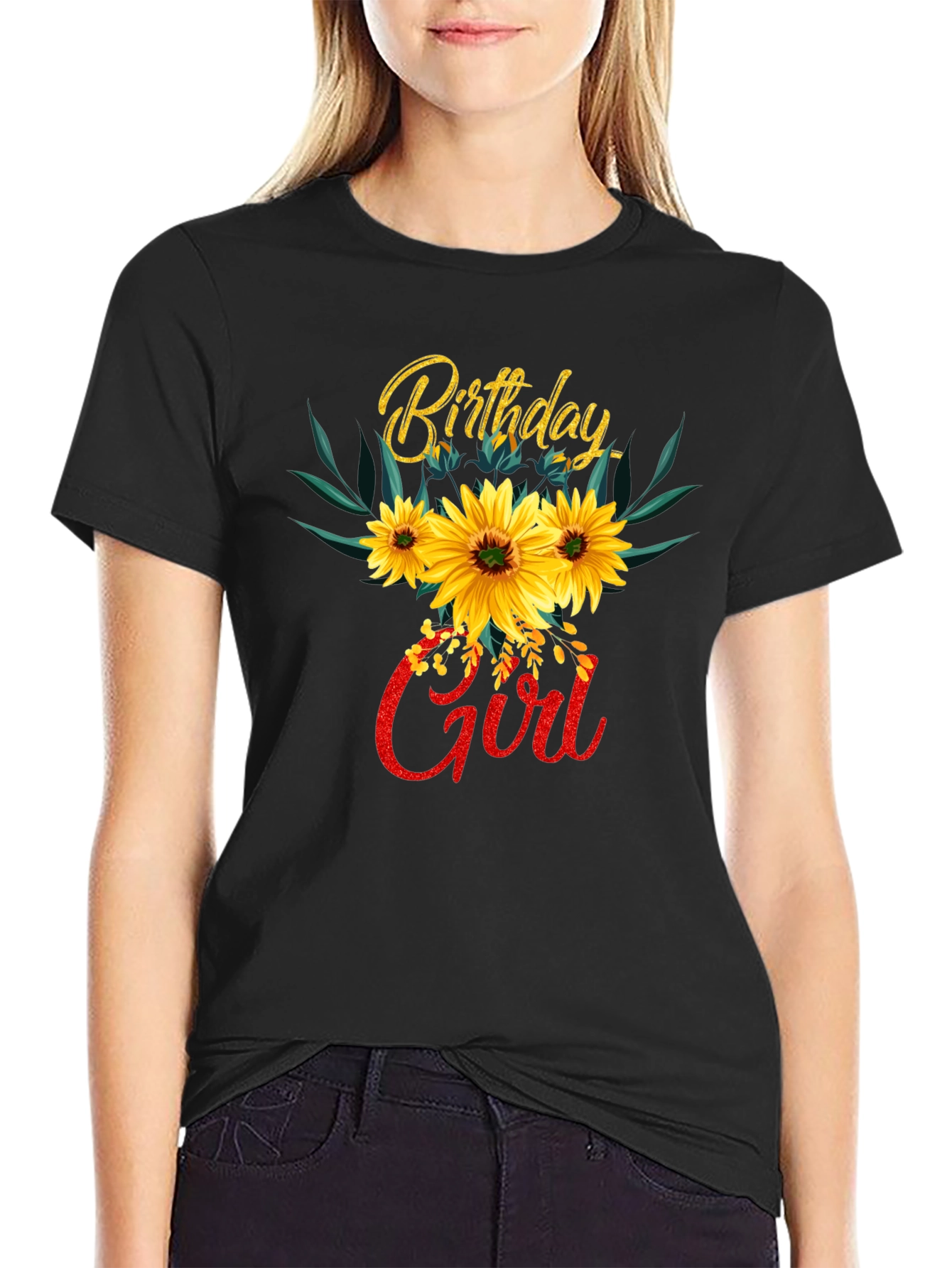 Birthday Girl Sunflower T-Shirt