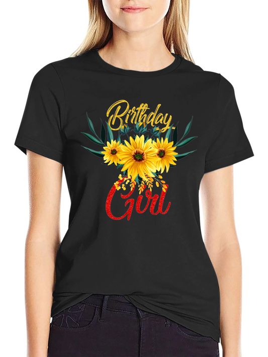 Birthday Girl Sunflower T-Shirt