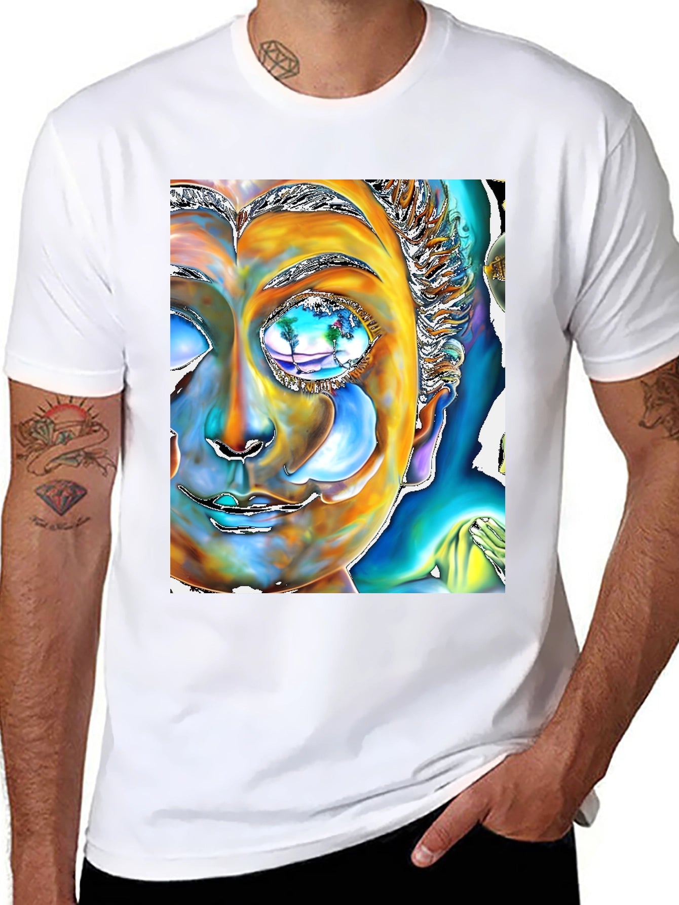 Abstract Buddha Graphic Tee