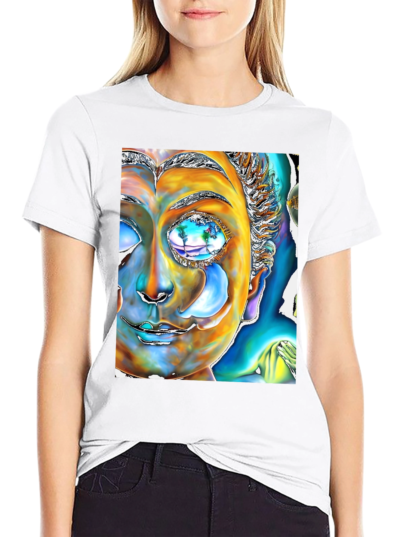 Abstract Buddha Graphic Tee